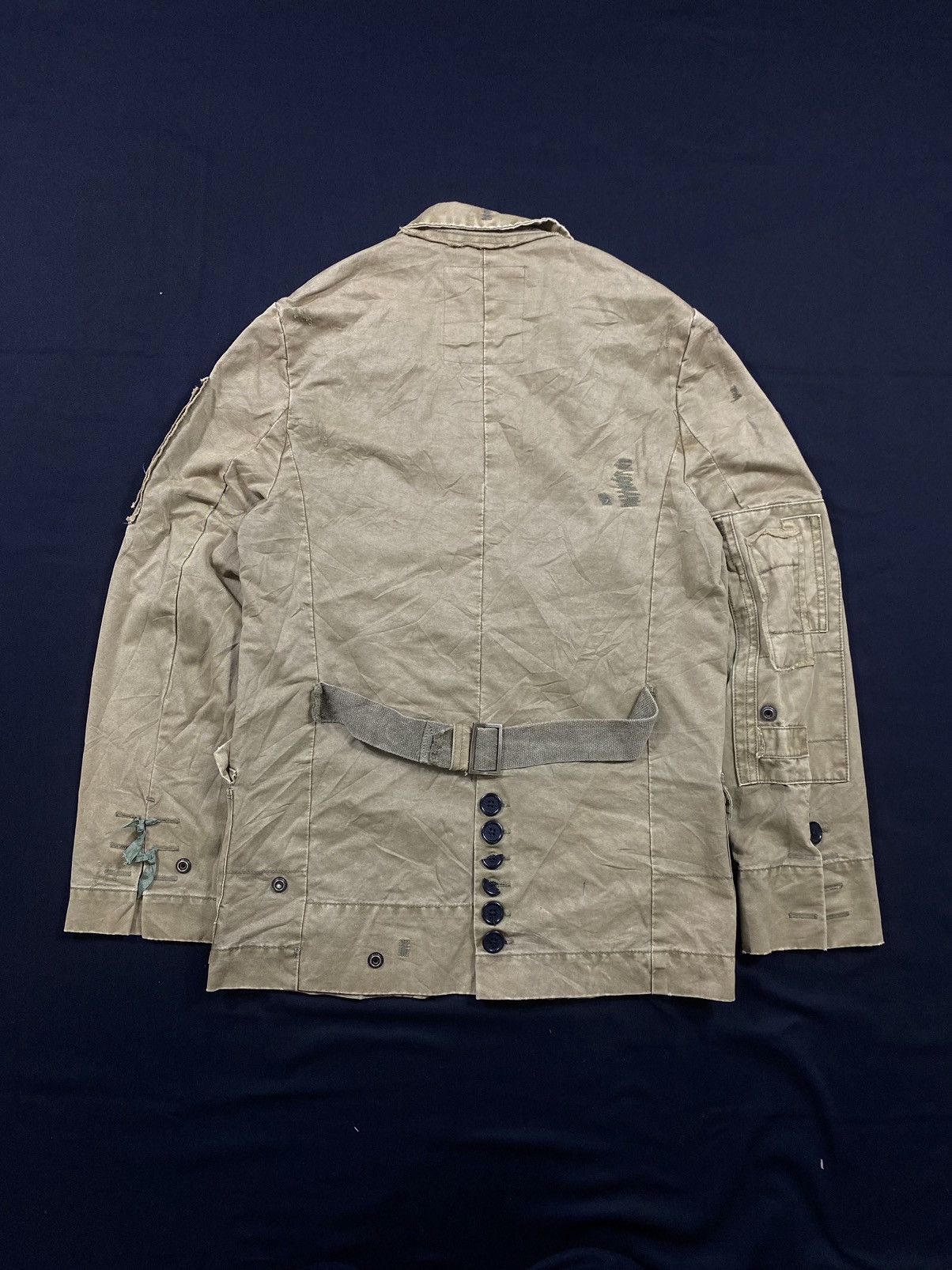 20471120 Japanese Military Jacket Punk Distressed Taxi Driver Style Size US M / EU 48-50 / 2 - 2 Thumbnail