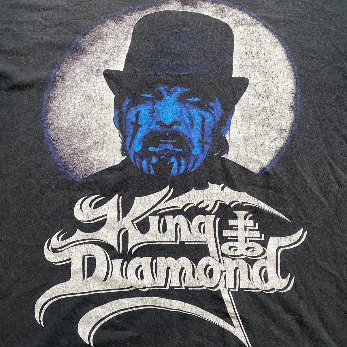 Band Tees VINTAGE KING DIAMOND CRAZY PRINT FADED T SHIRT Size US XL / EU 56 / 4 - 3 Thumbnail