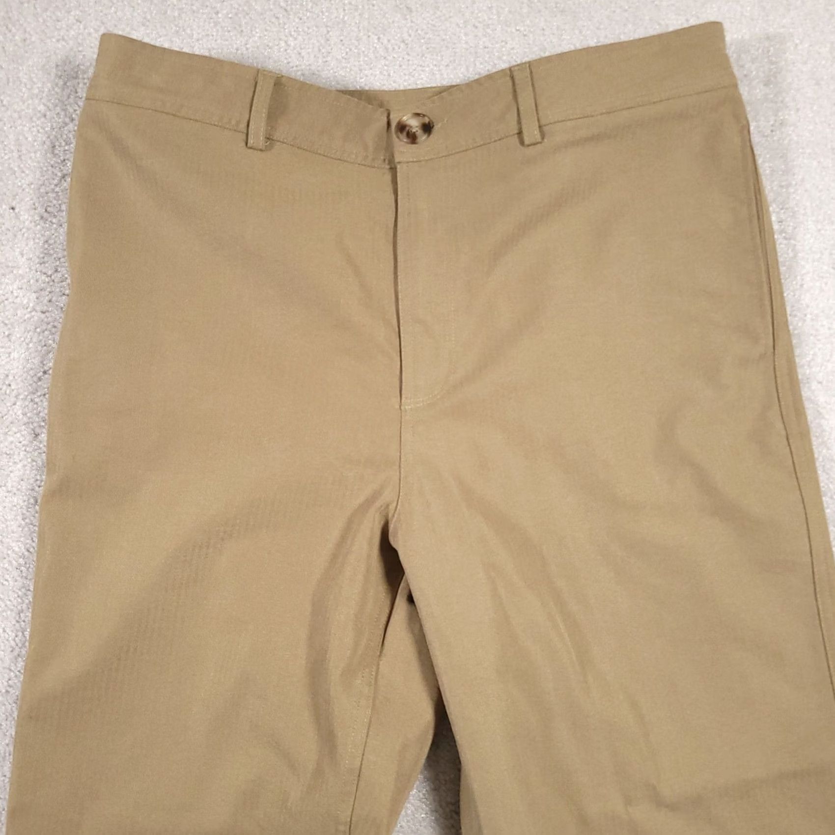 Express VINTAGE Express X Rachel Zoe Pants Women's 32X30 33X28.5Tan Editor High Rise Twill Dress Pants (Regular) Womens Size 24" / US 00 / IT 34 - 3 Thumbnail