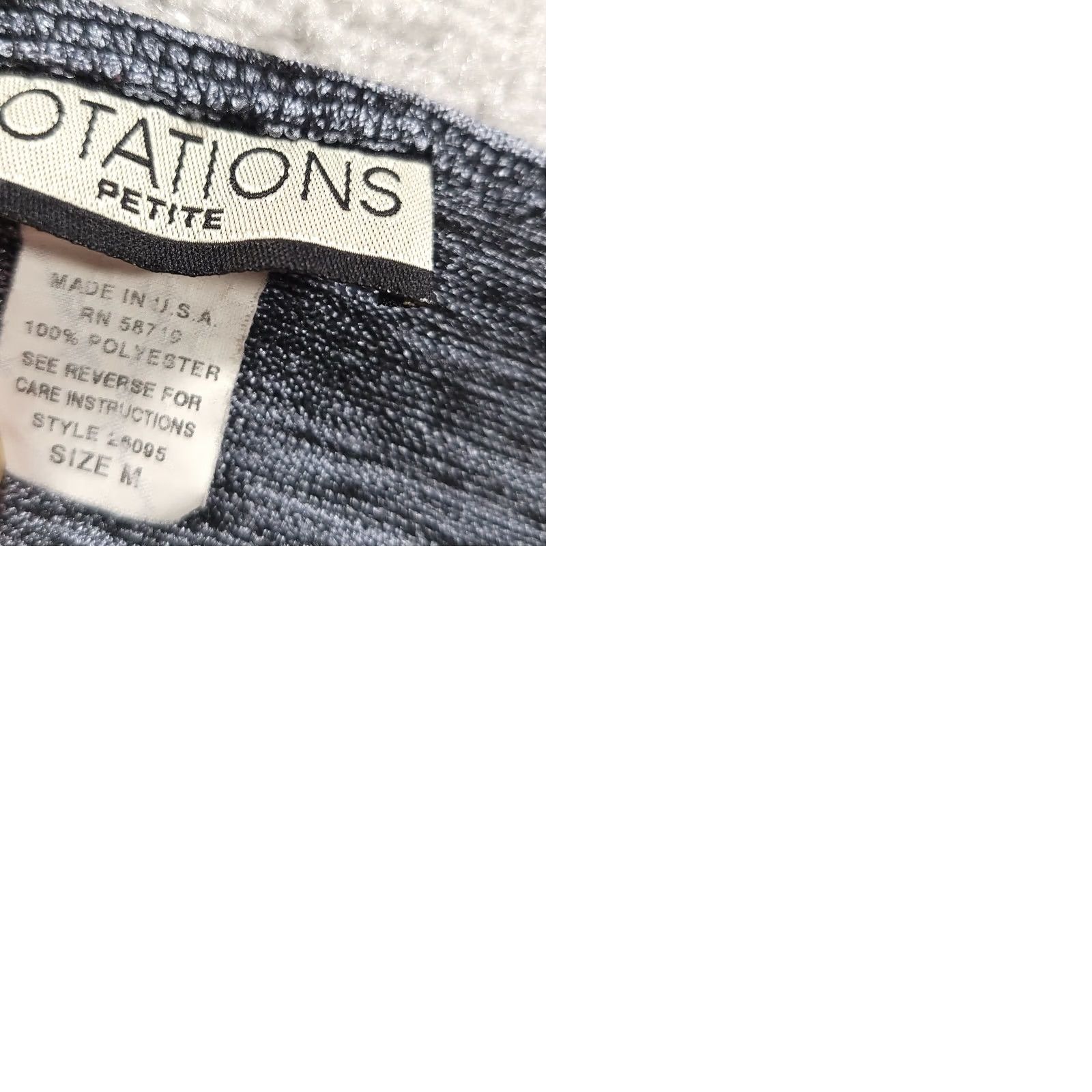 Vintage VINTAGE Notations Cardigan Womens PM Black Gray Marled One Button Petite USA Made Size M / US 6-8 / IT 42-44 - 9 Thumbnail