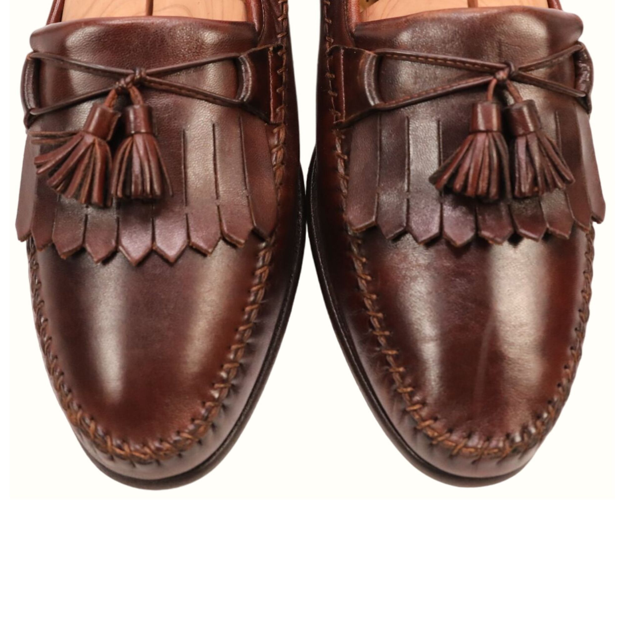 Santoni Santoni Italy Leather Tassel Loafer Brown Moccasins Men 11.5 Size US 11.5 / EU 44-45 - 14 Thumbnail