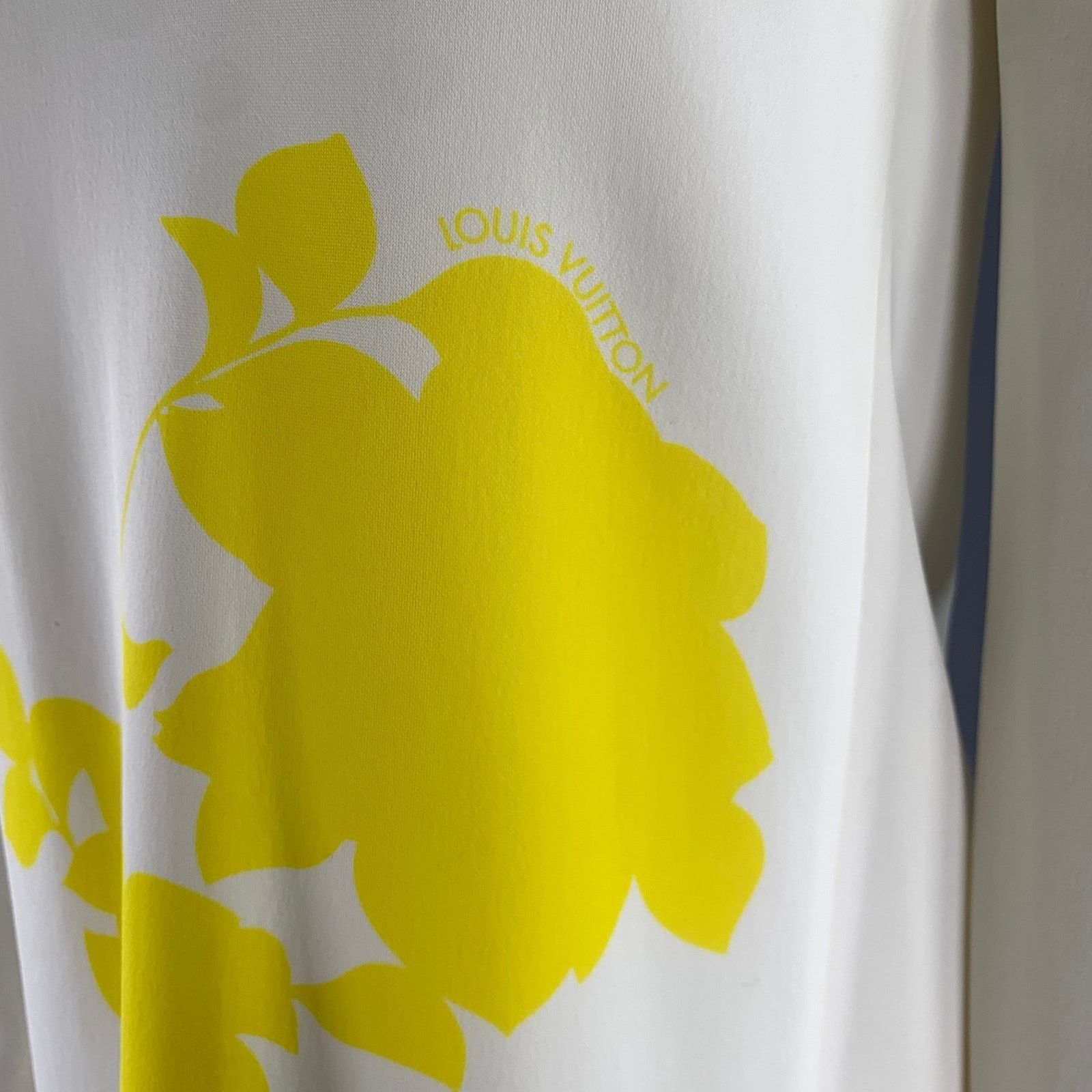 Louis Vuitton LOUIS VUITTON White Yellow Viscose Polyester Dress Top Size XS / US 0-2 / IT 36-38 - 2 Thumbnail