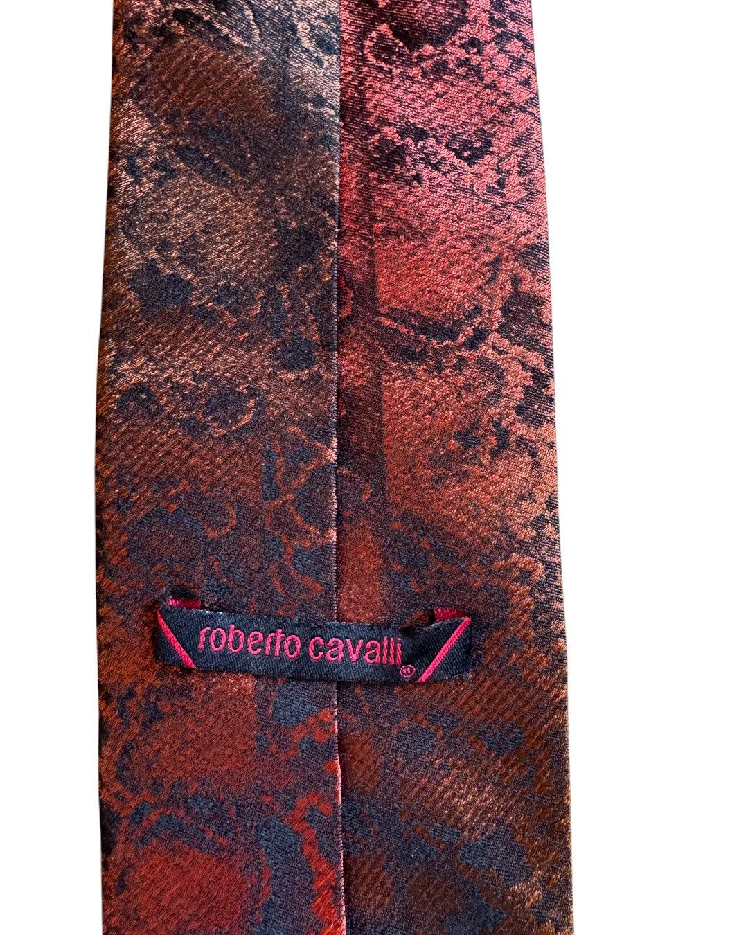 Roberto Cavalli VINTAGE SNAKESKIN PRINTED SILK TIE Size ONE SIZE - 4 Thumbnail