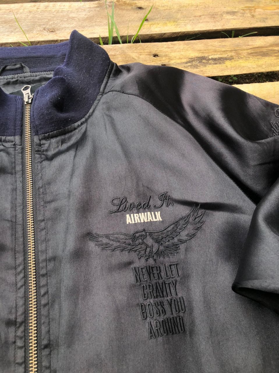 Airwalk × Vintage Vintage Airwalk Satin Bomber Jacket Size US XXL / EU 58 / 5 - 5 Thumbnail