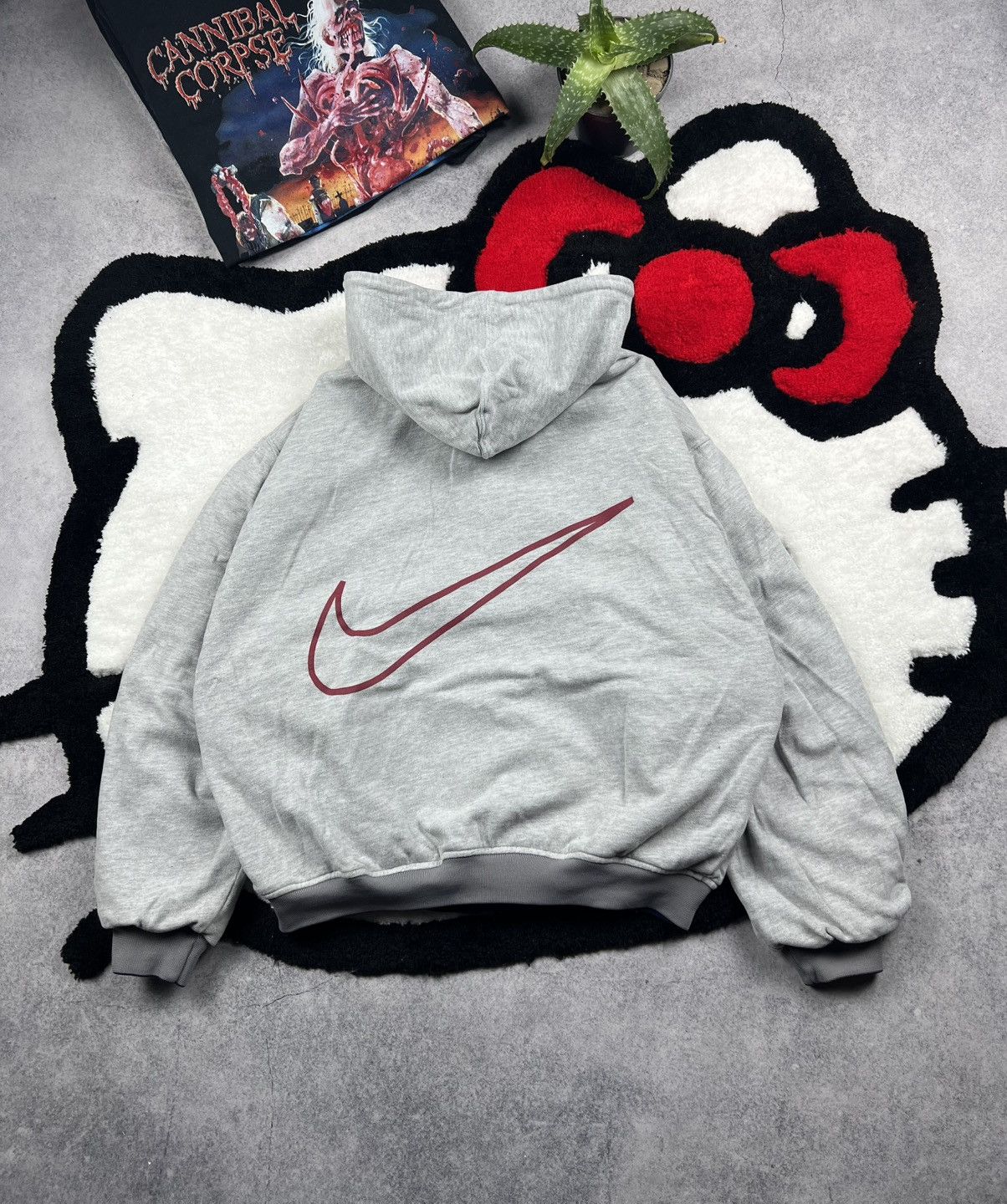 Vintage Vintage Nike Big Logo Oversized Reversible Nylon 90s Jacket Size US S / EU 44-46 / 1 - 8 Thumbnail