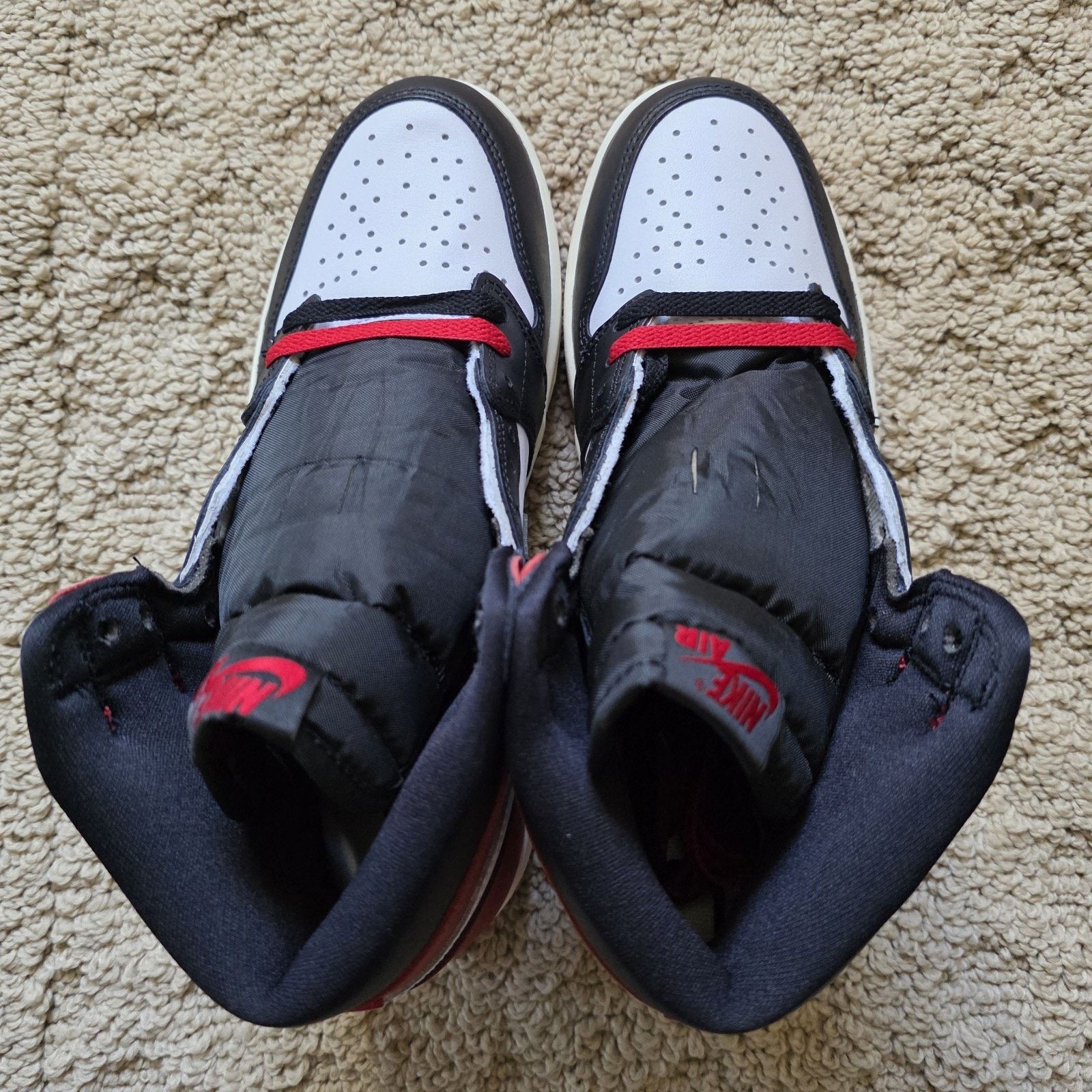 Jordan Brand Air Jordan 1 Retro OG High Black Toe Brand New Sz 8.5 Size US 8.5 / EU 41-42 - 5 Thumbnail