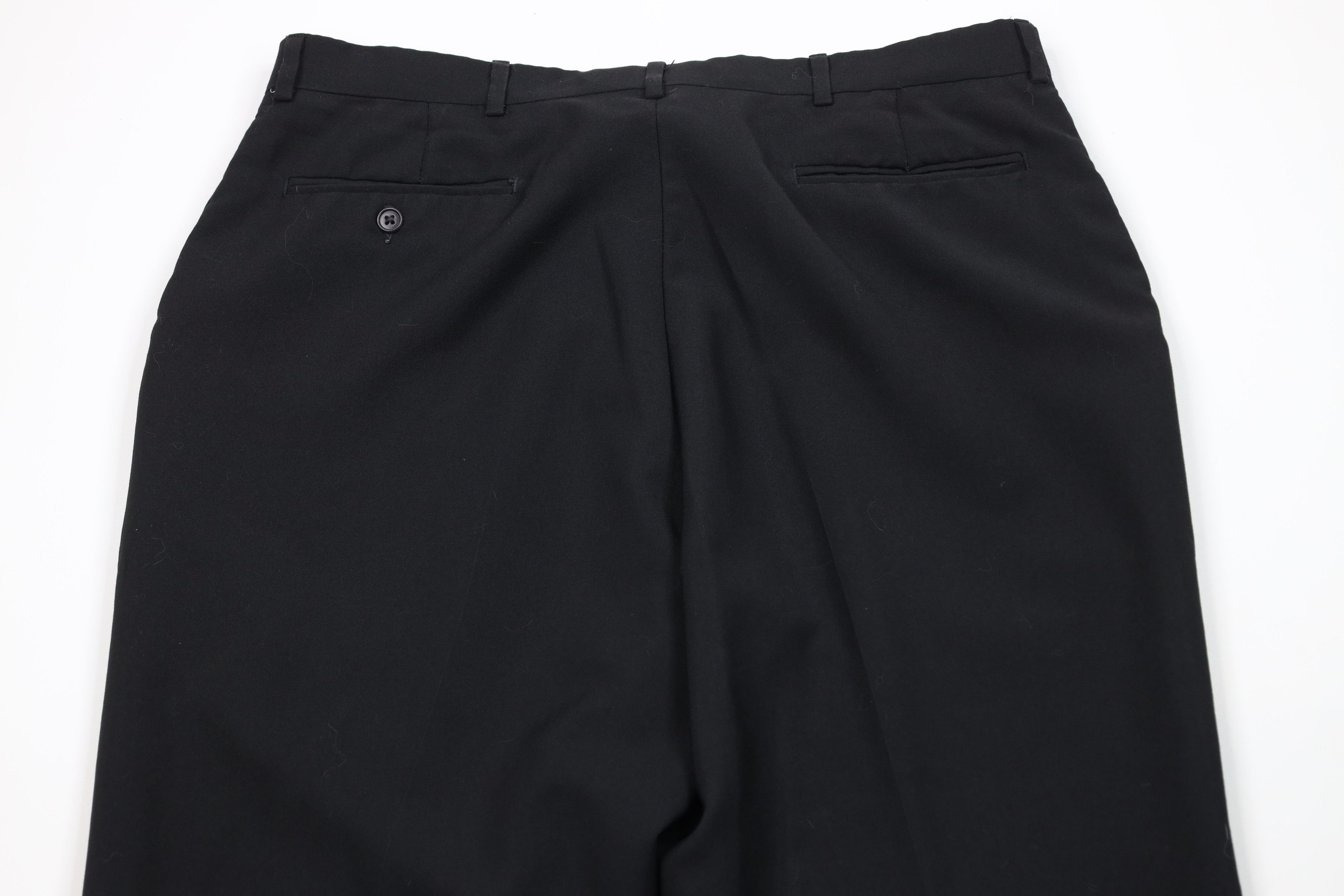 Vintage Vintage 90s Streetwear Wool Blend Wide Leg Chino Pants Black Size US 36 / EU 52 - 9 Thumbnail