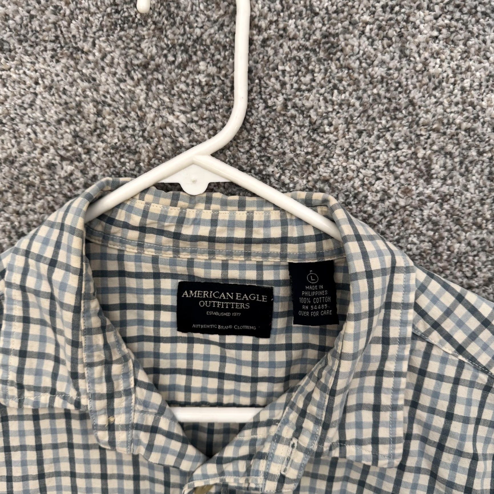 American Eagle Outfitters VINTAGE American Eagle Outfitters Plaid Button-Up Shirt L Mens 90s Preppy Blue Cotton Short Sleeve Grunge Streetwear Size US L / EU 52-54 / 3 - 4 Thumbnail
