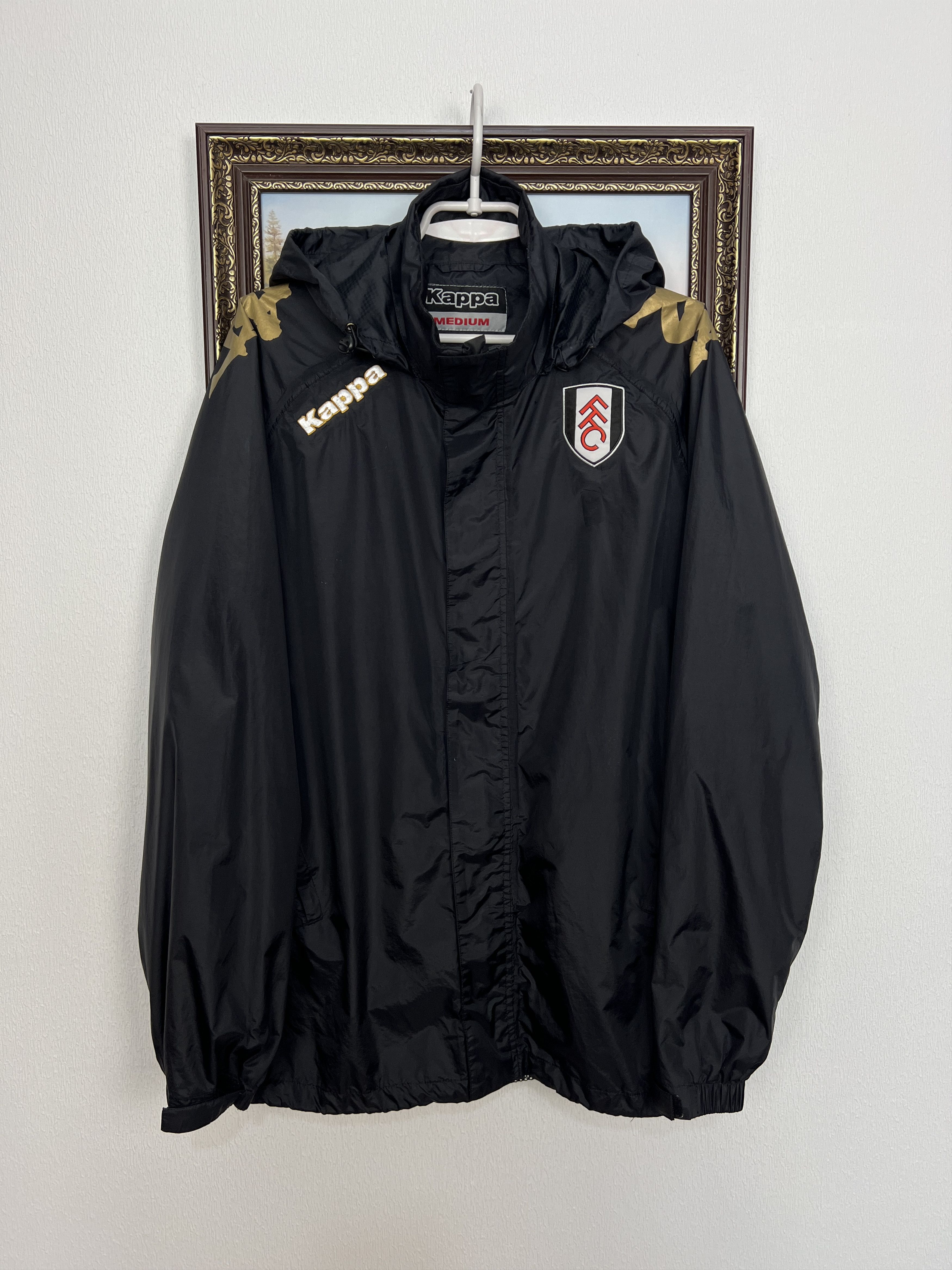 Kappa Fulham Football Jacket Soccer Hooded Windbreaker Rain Size US M / EU 48-50 / 2 - 1 Thumbnail