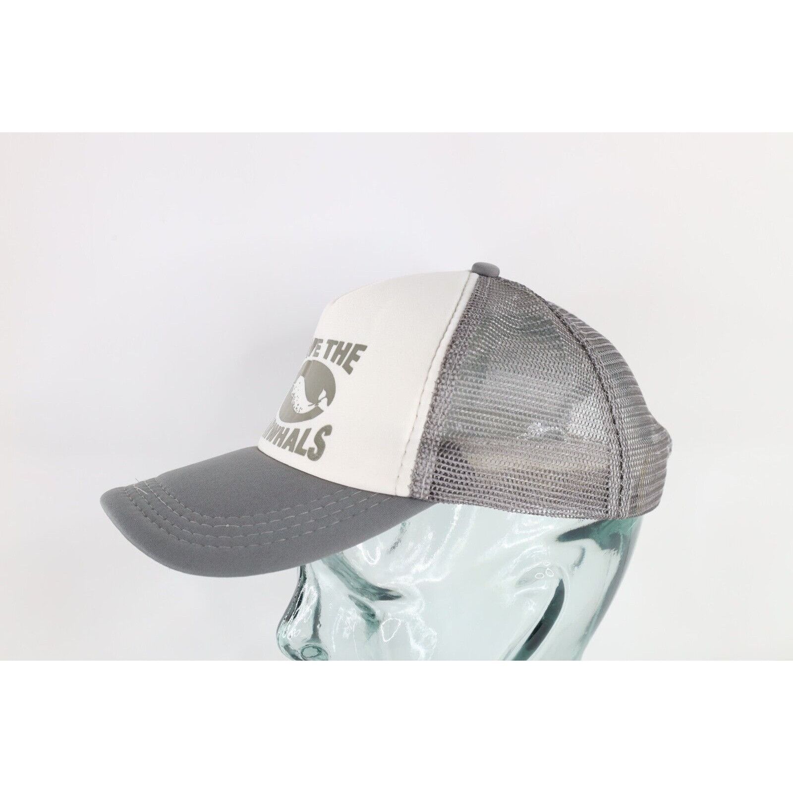 Vintage Vintage 90s Streetwear Save The Narwhals Trucker Hat Size ONE SIZE - 2 Thumbnail