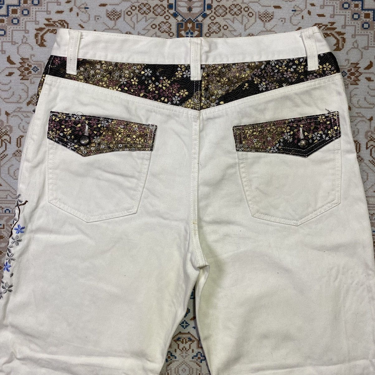 Japanese Brand × Vintage Japanese Script Emboidery Sakura Karakuri Style Size US 30 / EU 46 - 4 Thumbnail