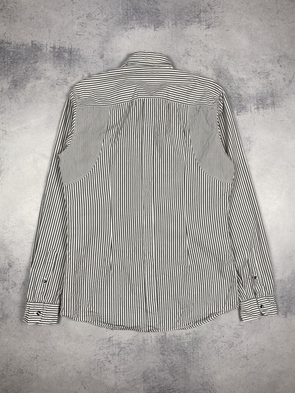 Dolce & Gabbana Dolce & Gabbana Gold Striped Button Up Long Sleeve Shirt Size US M / EU 48-50 / 2 - 11 Thumbnail