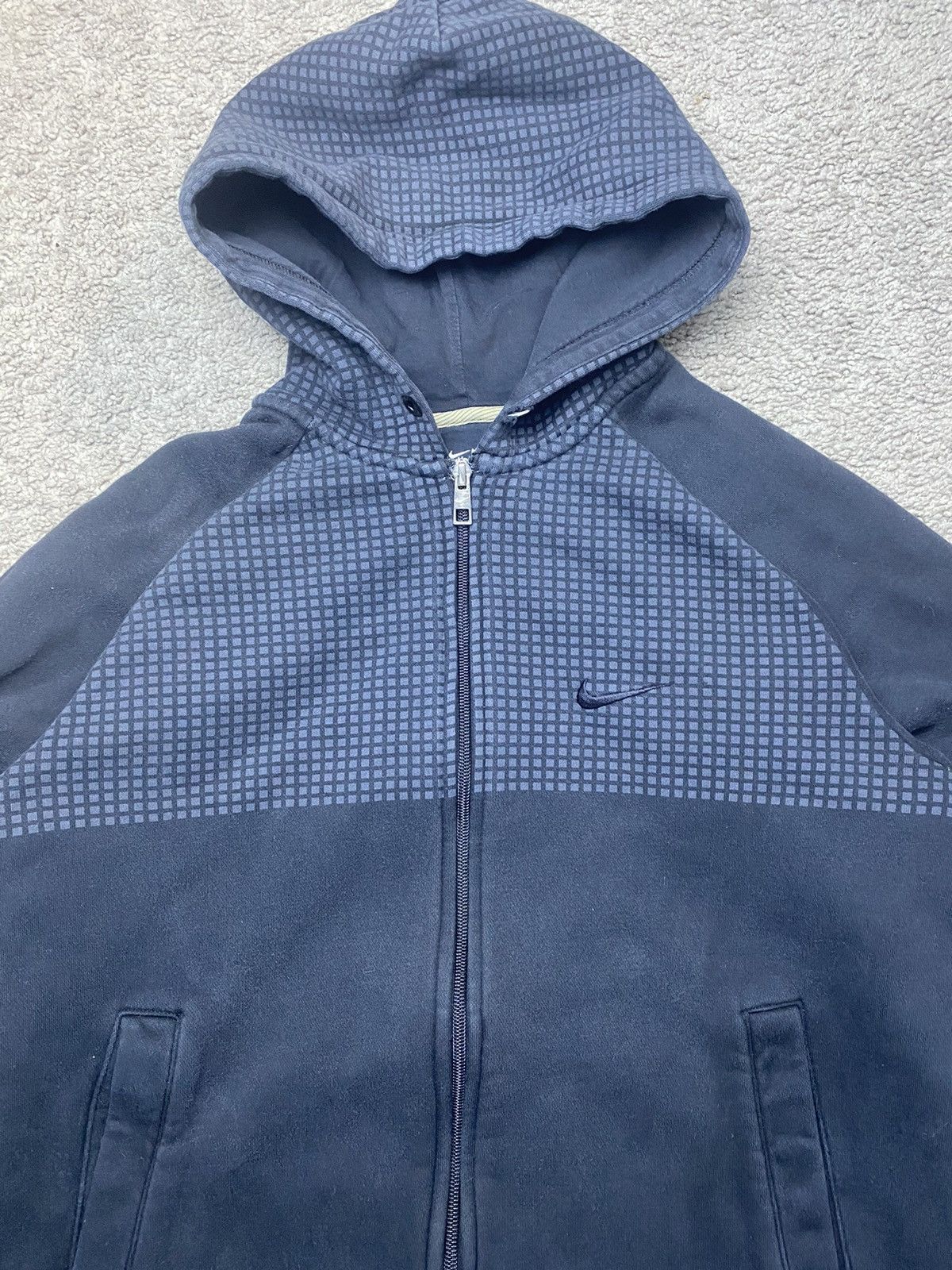 Nike × Vintage Vintage Y2K Nike Zip Up Hoodie Size US M / EU 48-50 / 2 - 2 Thumbnail