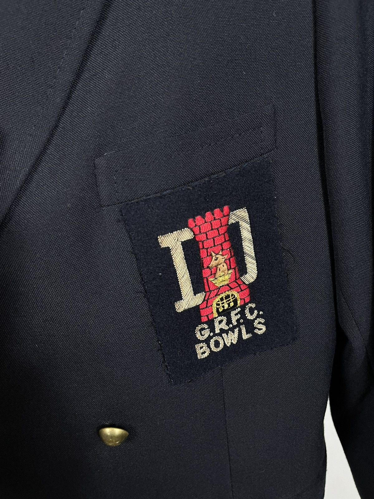 Other Vintage GRFC Bowls Double Breasted Blazer Navy Wool Blend Size 40R - 7 Thumbnail