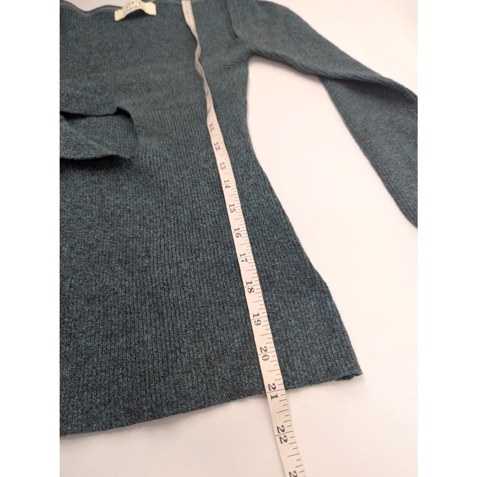 Vintage Atoir Ribbed Top XS Emerald Green Long Sleeve Tie Front Cutout Pullover Womens Sweater Size XS / US 0-2 / IT 36-38 - 5 Thumbnail