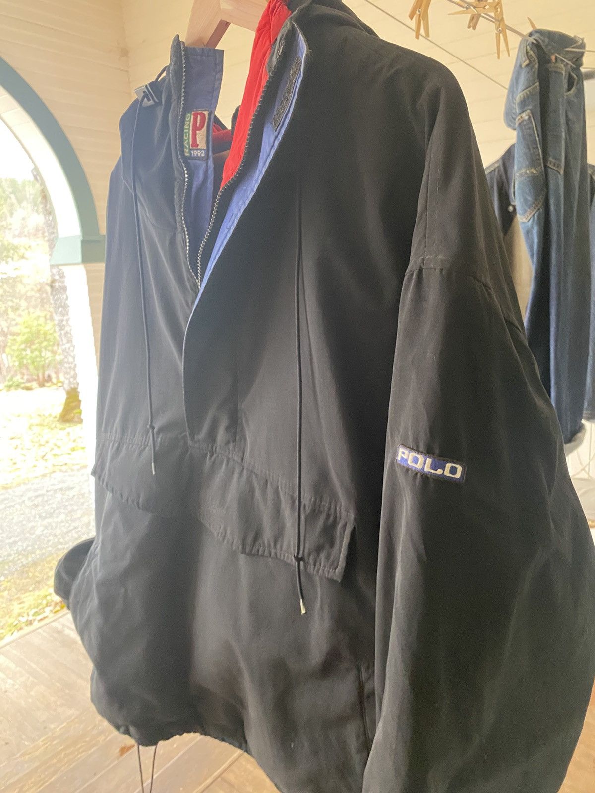 Polo Ralph Lauren Polo Ralph Lauren Racing 1992 Skiing Anorak Jacket Black Size US XL / EU 56 / 4 - 2 Thumbnail