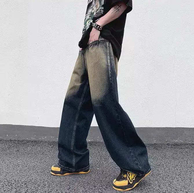 Japanese Brand Retro loose fitting wide leg jeans Size US 32 / EU 48 - 4 Thumbnail