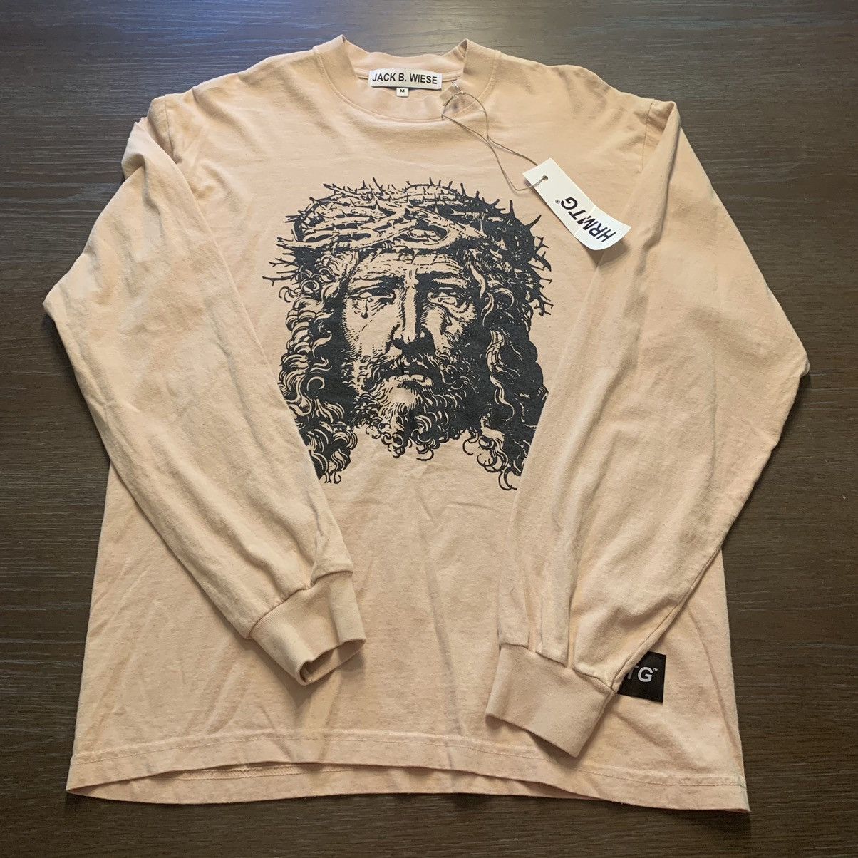 image of Hrmtg X Jack B Wiese Gesù T Shirt Beige Deadstock, Men's (Size Medium)