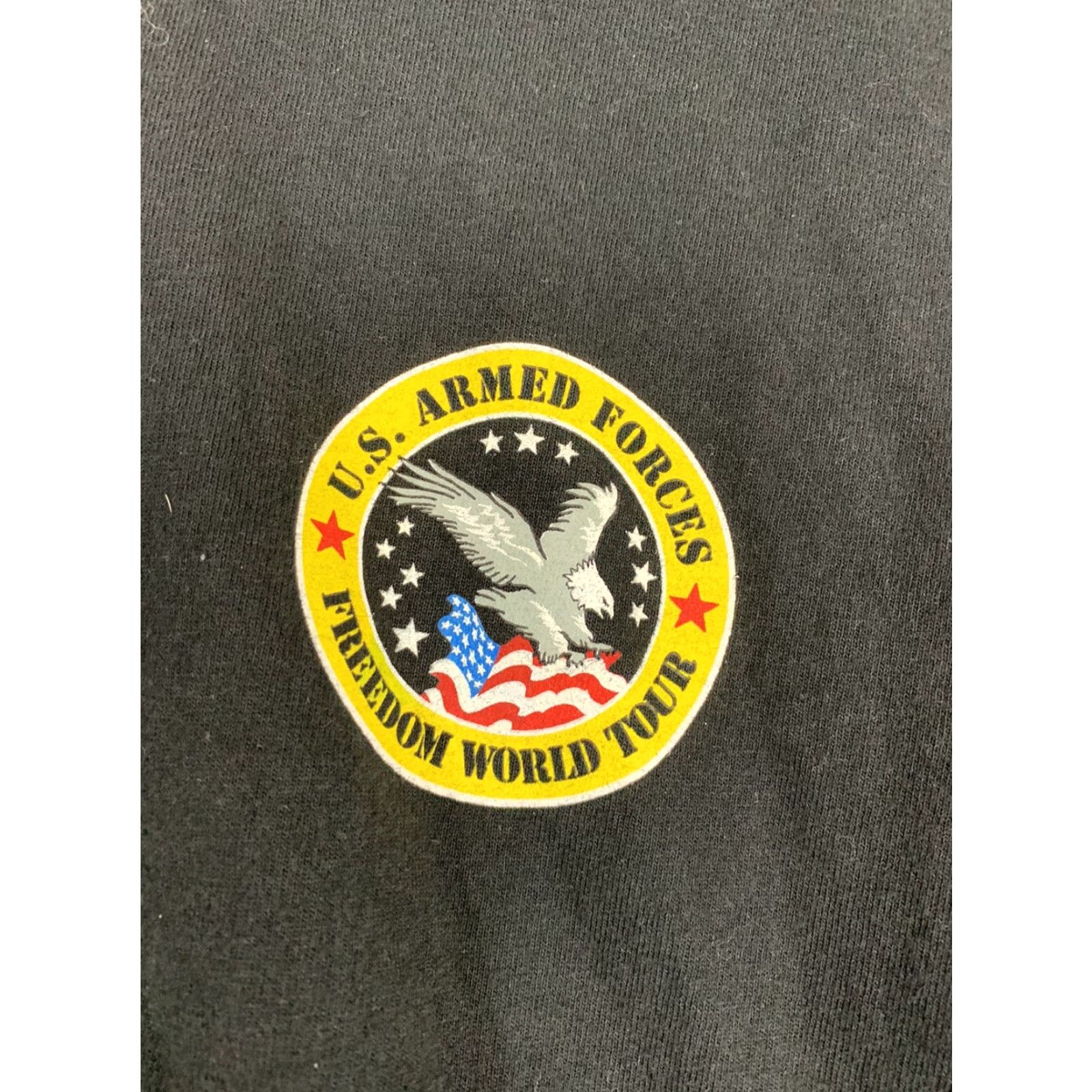Hanes Hanes Mens XL US Armed Forces World Tour Military Freedom Black T-Shirt Size US XL / EU 56 / 4 - 5 Thumbnail