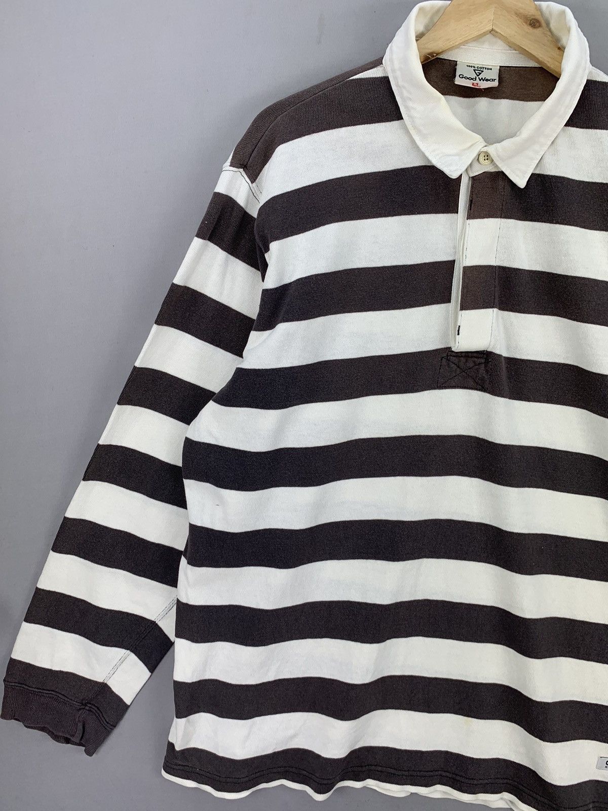 NFL Vintage 90s Stripe Long Sleeve Rugby Polo Shirt Size US XXL / EU 58 / 5 - 4 Thumbnail