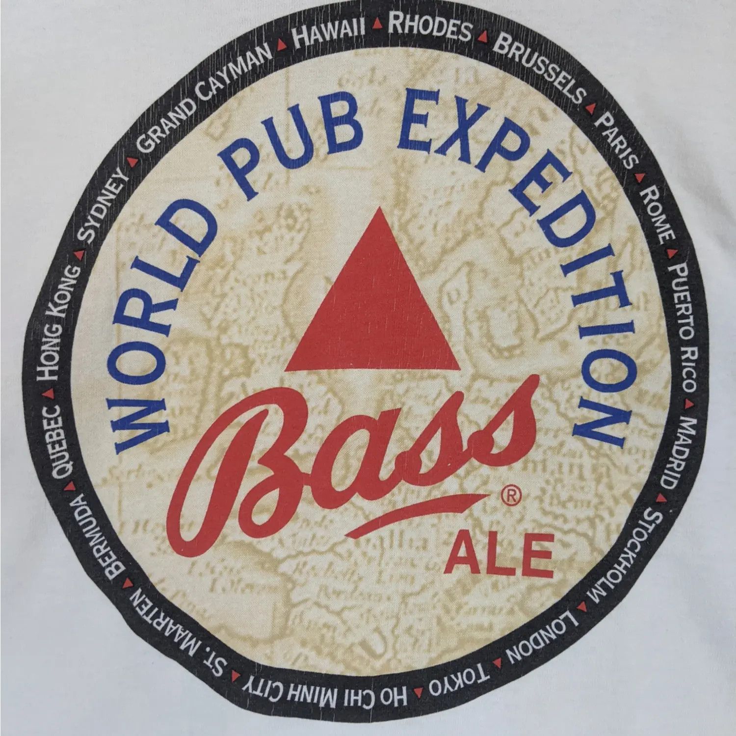 Drink Beer Save Water Vintage 90's FOTL Bass Ale World Pub Expedition Tee Size US M / EU 48-50 / 2 - 7 Thumbnail