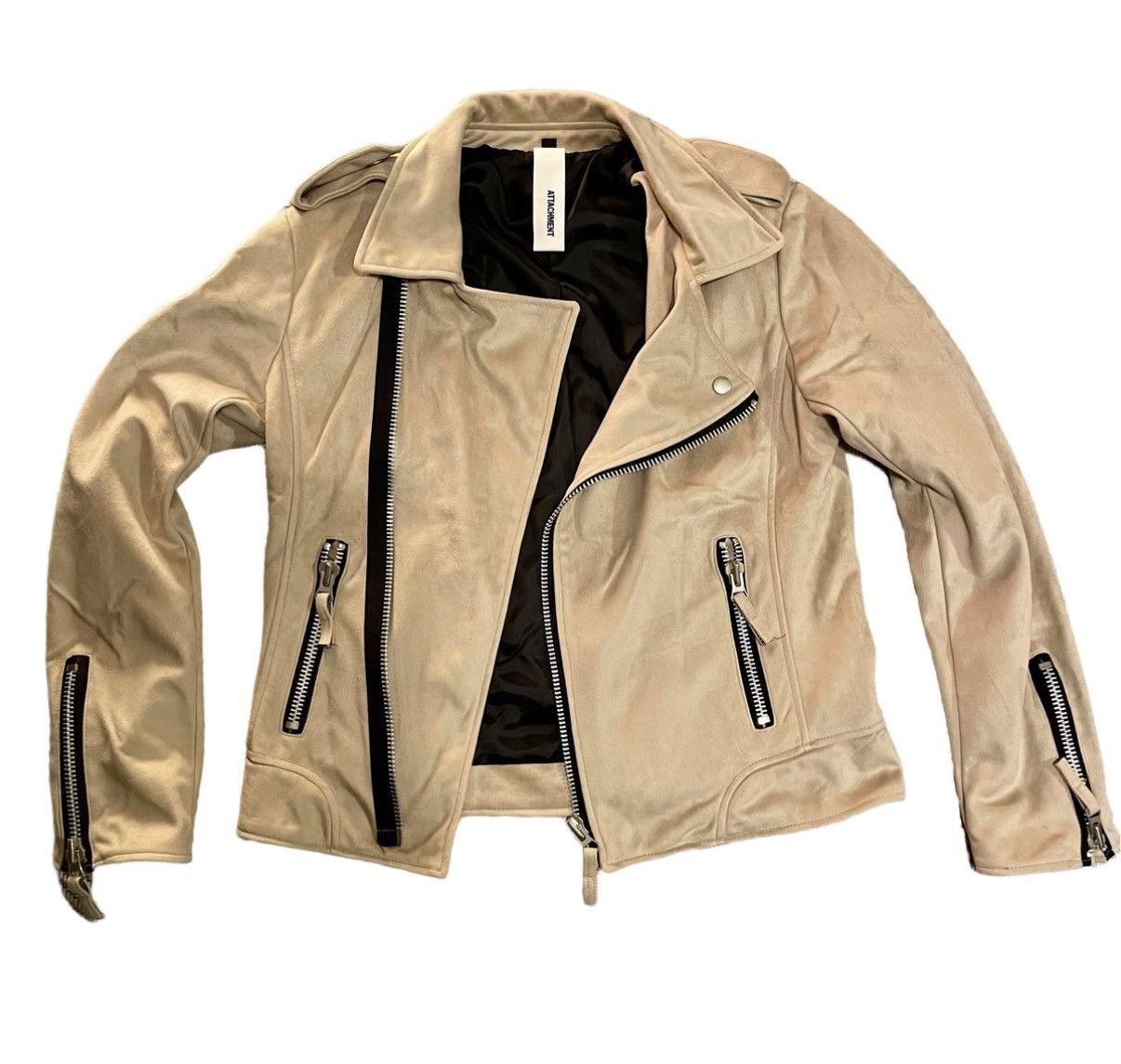 Attachment Attachment Khaki Suede Biker / Riding Jacket K24 Size US L / EU 52-54 / 3 - 2 Thumbnail