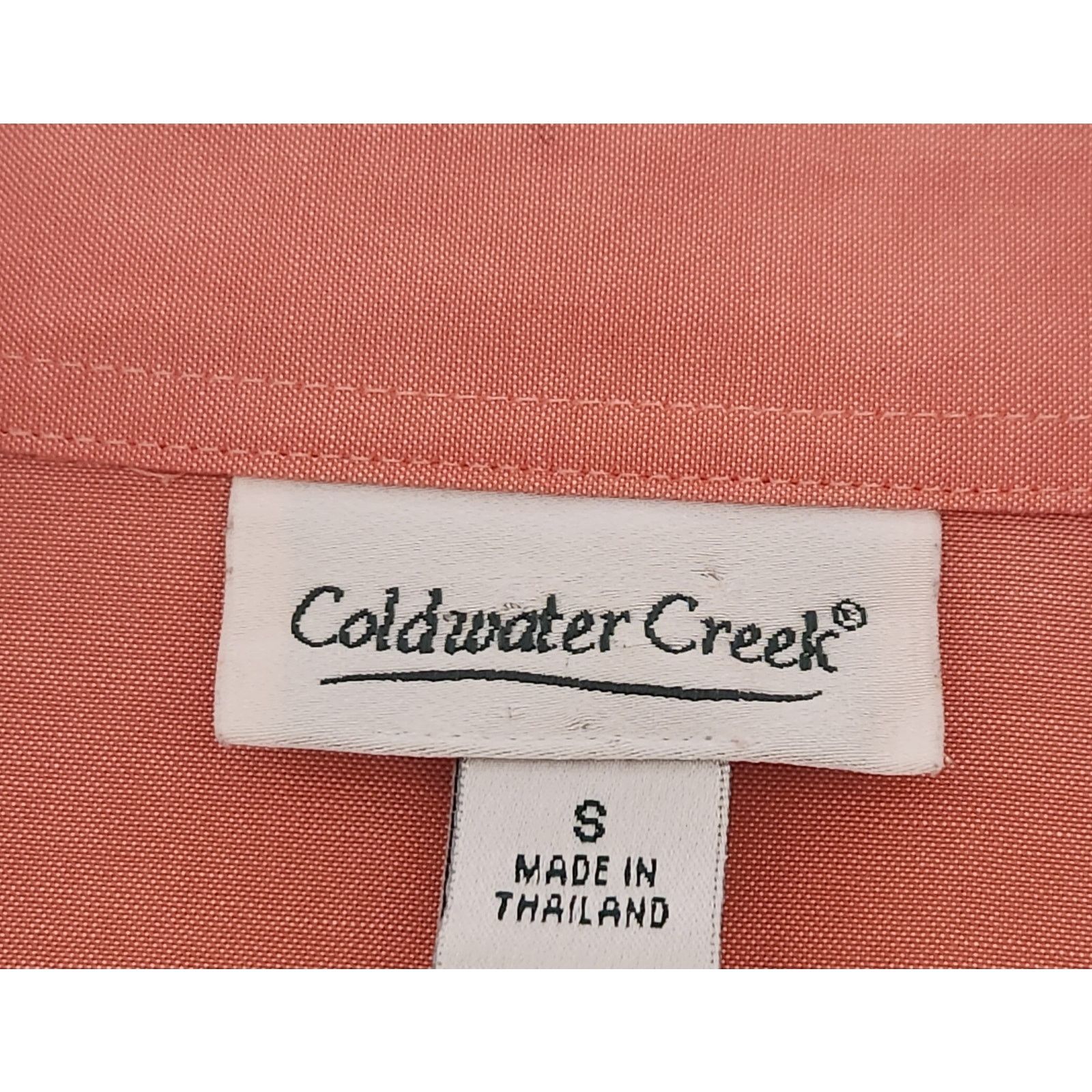 Coldwater Creek Coldwater Creek Orange Button Up Deep V Neck Dress Top Small Size S / US 4 / IT 40 - 4 Thumbnail