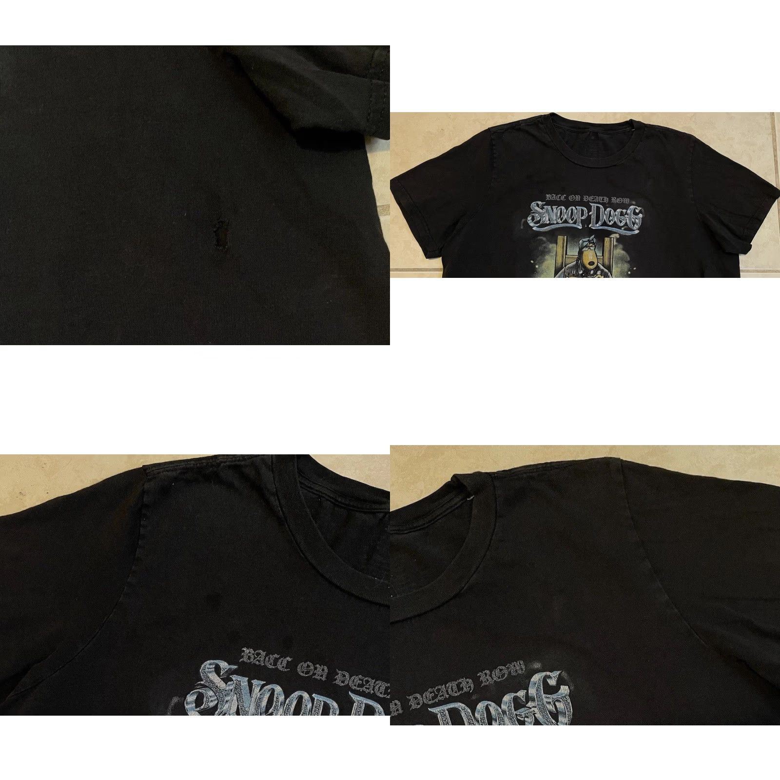 Vintage VINTAGE 2022 Snoop Dogg Faded Distress Tour Shirt M Warren G Ice Cube Hip Hop Grunge Y2K Shirt Mens Black 90s Concert Tour Vintage Boxy Size US M / EU 48-50 / 2 - 8 Thumbnail