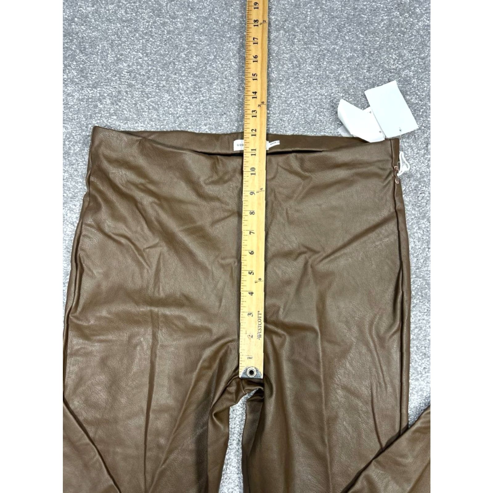Good American Good American Faux Leather Legging Pants Womens 4 Brown High Rise Skinny Leg New Size 27" / US 4 / IT 40 - 4 Thumbnail