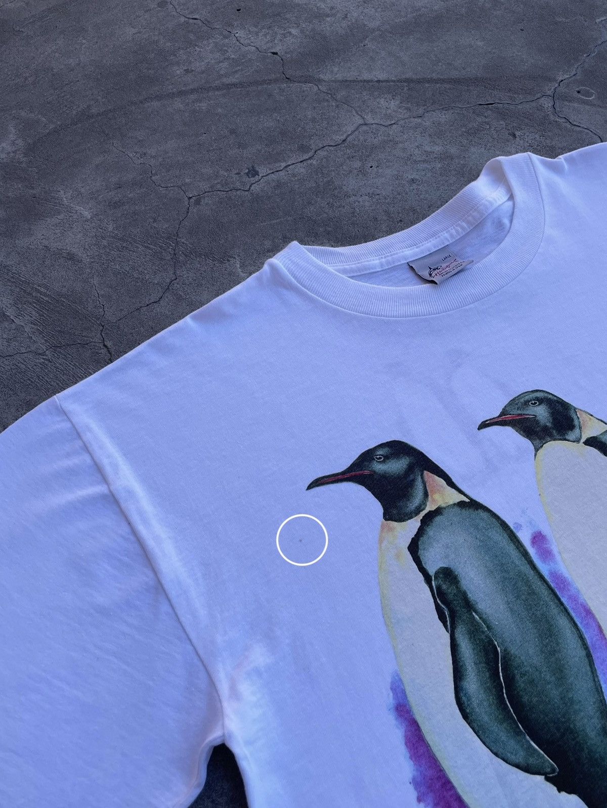 Vintage Harlequin: 1990 Single Stitched T-Shirt w/ Five Penguins Size US XL / EU 56 / 4 - 8 Thumbnail