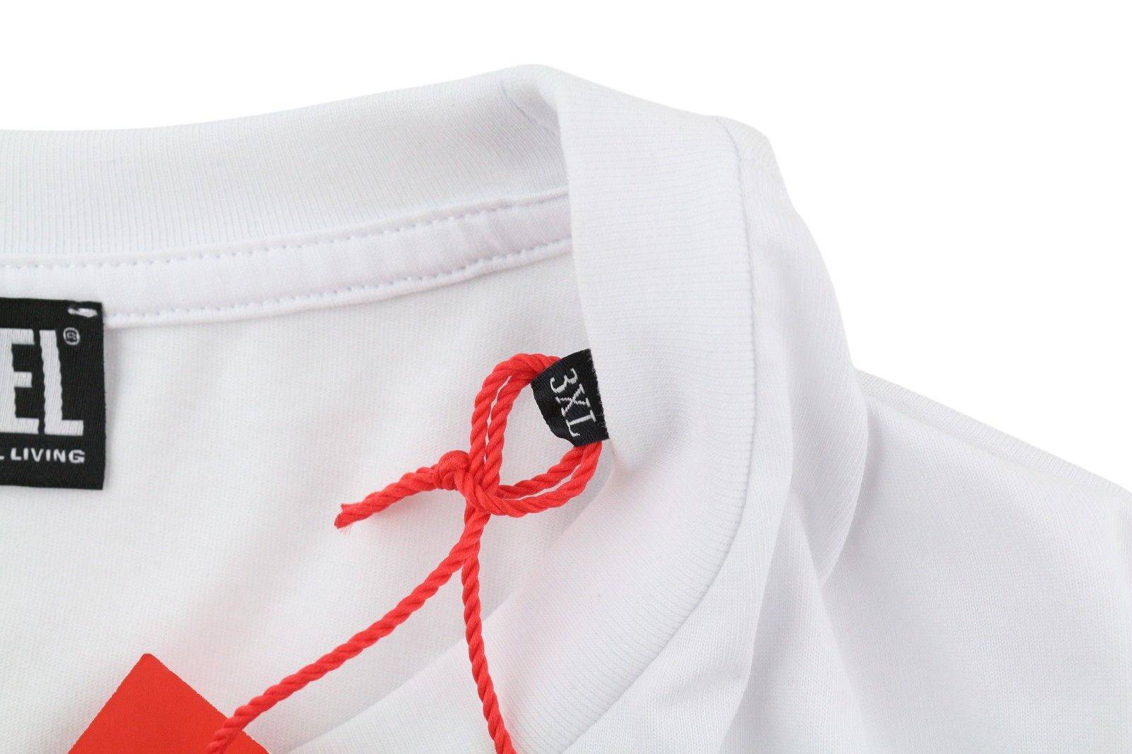 Diesel T-DIEGOR-LS-MICRODIV 3XL White Crew Neck 85118 Size US XXL / EU 58 / 5 - 6 Thumbnail