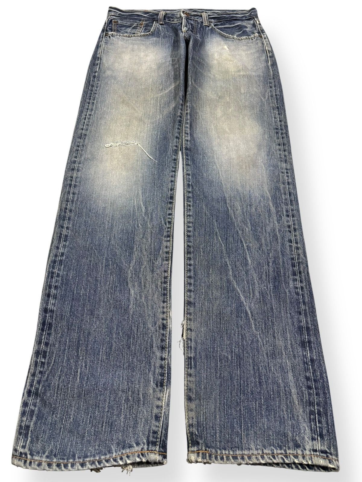 Edwin Vintage Edwin 505axx Selvedge Straight Leg Distressed Jeans Size US 32 / EU 48 - 2 Thumbnail