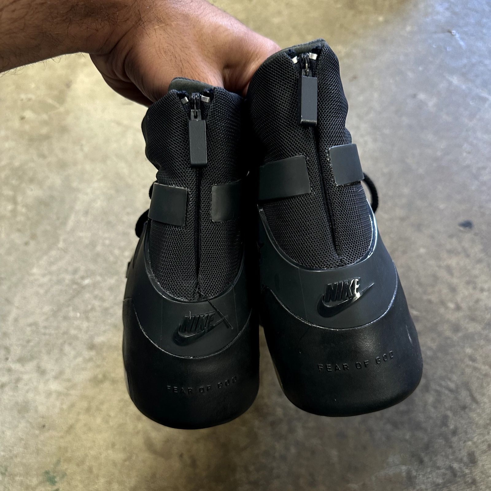 Nike Nike x Fear of God 1 'Triple Black' Size US 6 / EU 39 - 4 Thumbnail