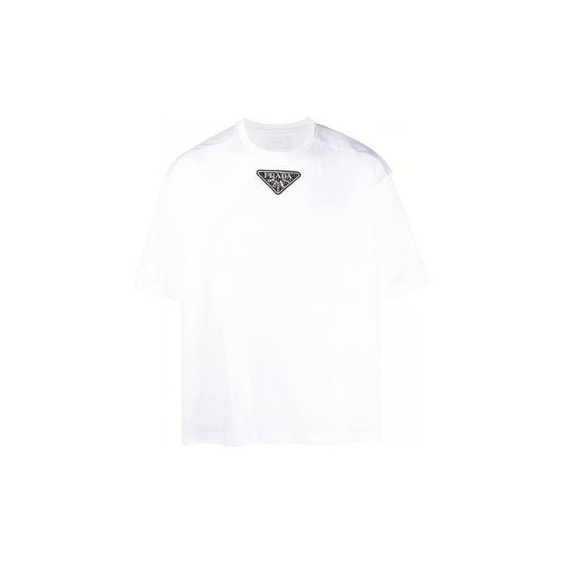 Prada Prada Triangle Logo Casual Short Sleeve TShirt-2506 Size US S / EU 44-46 / 1 - 5 Thumbnail