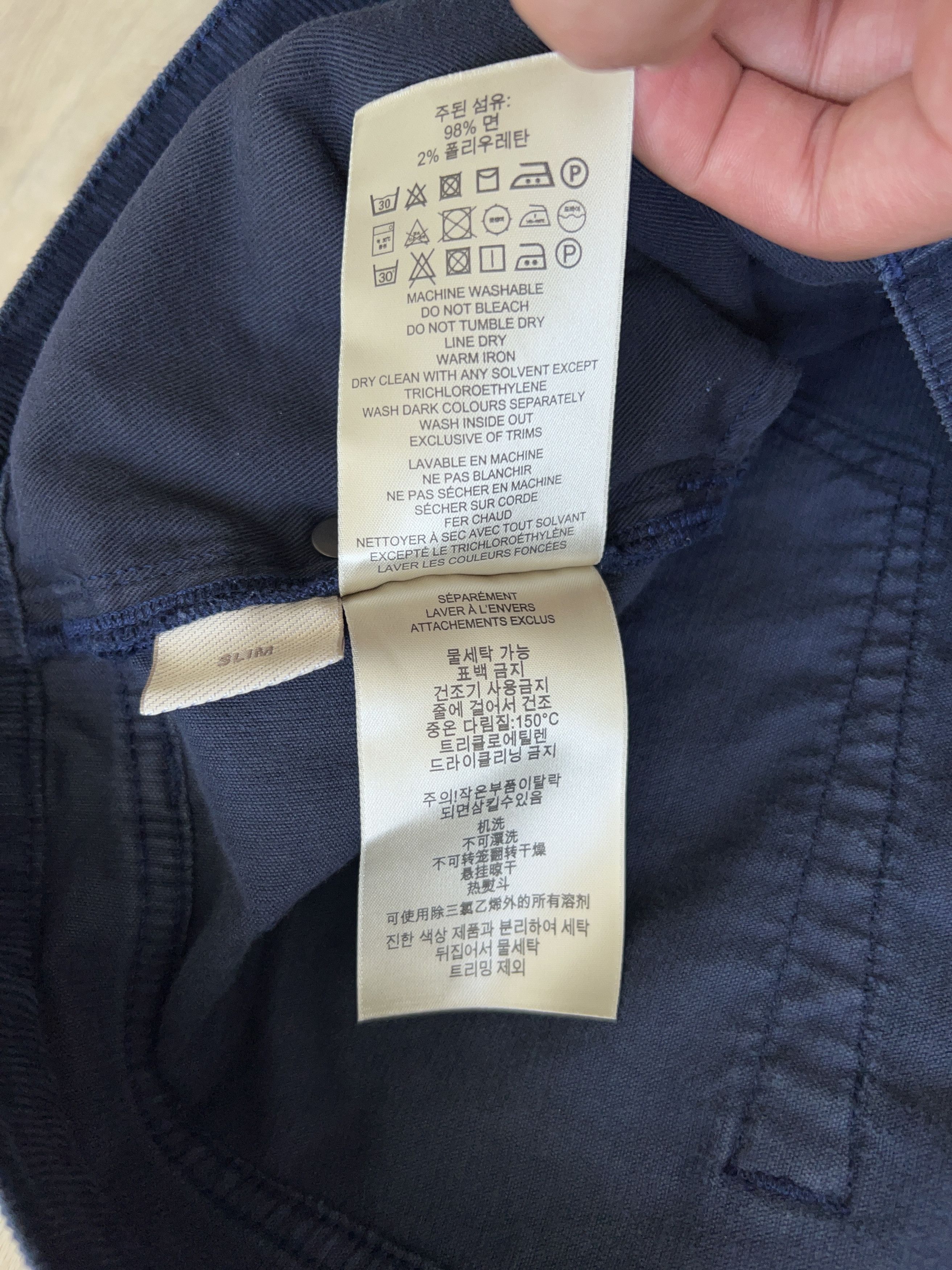 Burberry × Designer Brit Corduroy Chino Pants Trousers Navy Blue Size W35 L34 Size US 35 - 7 Thumbnail