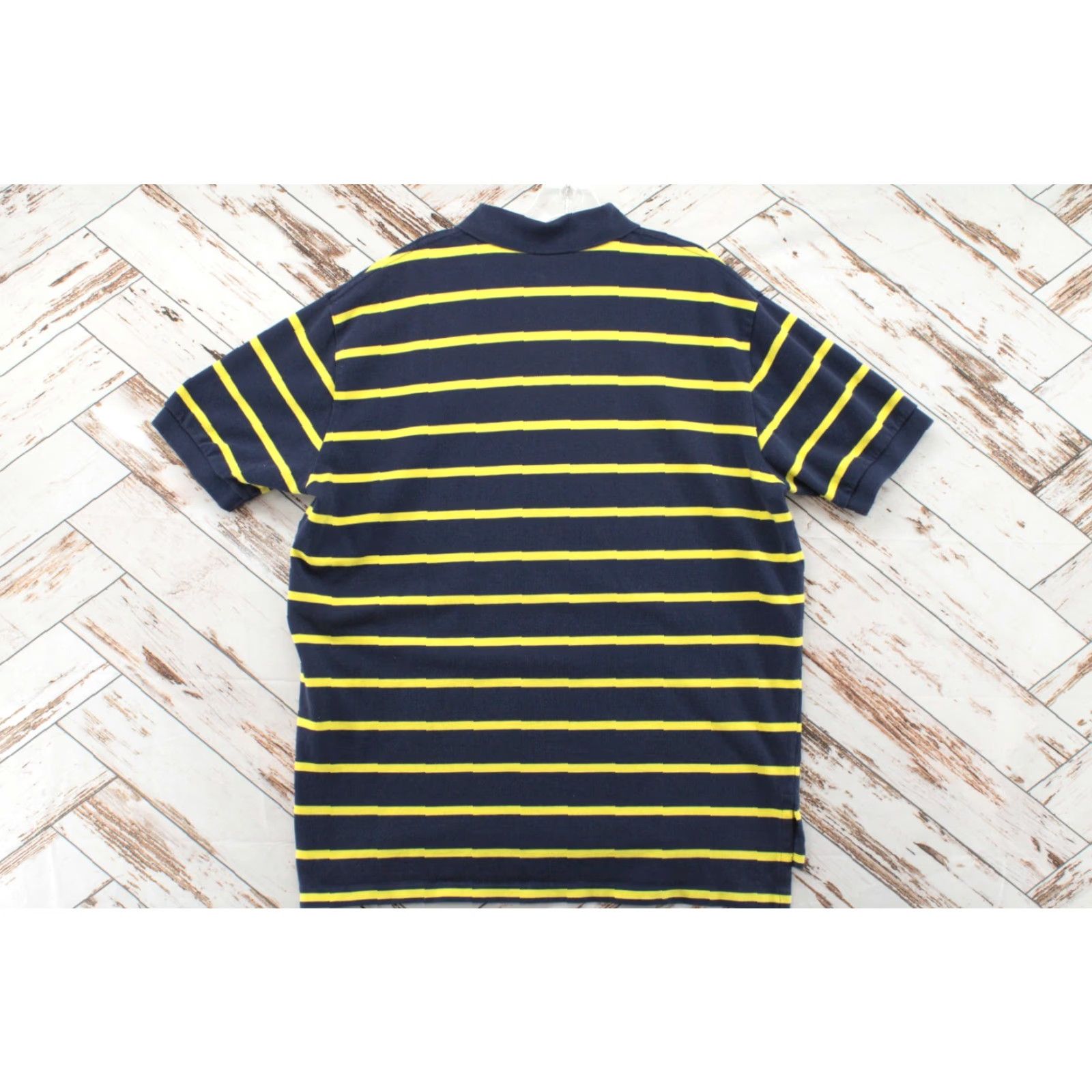 Polo Ralph Lauren VINTAGE Polo Ralph Lauren Shirt Men's XL Blue Yellow Stripe Short Sleeve Longtail Size US XL / EU 56 / 4 - 3 Thumbnail