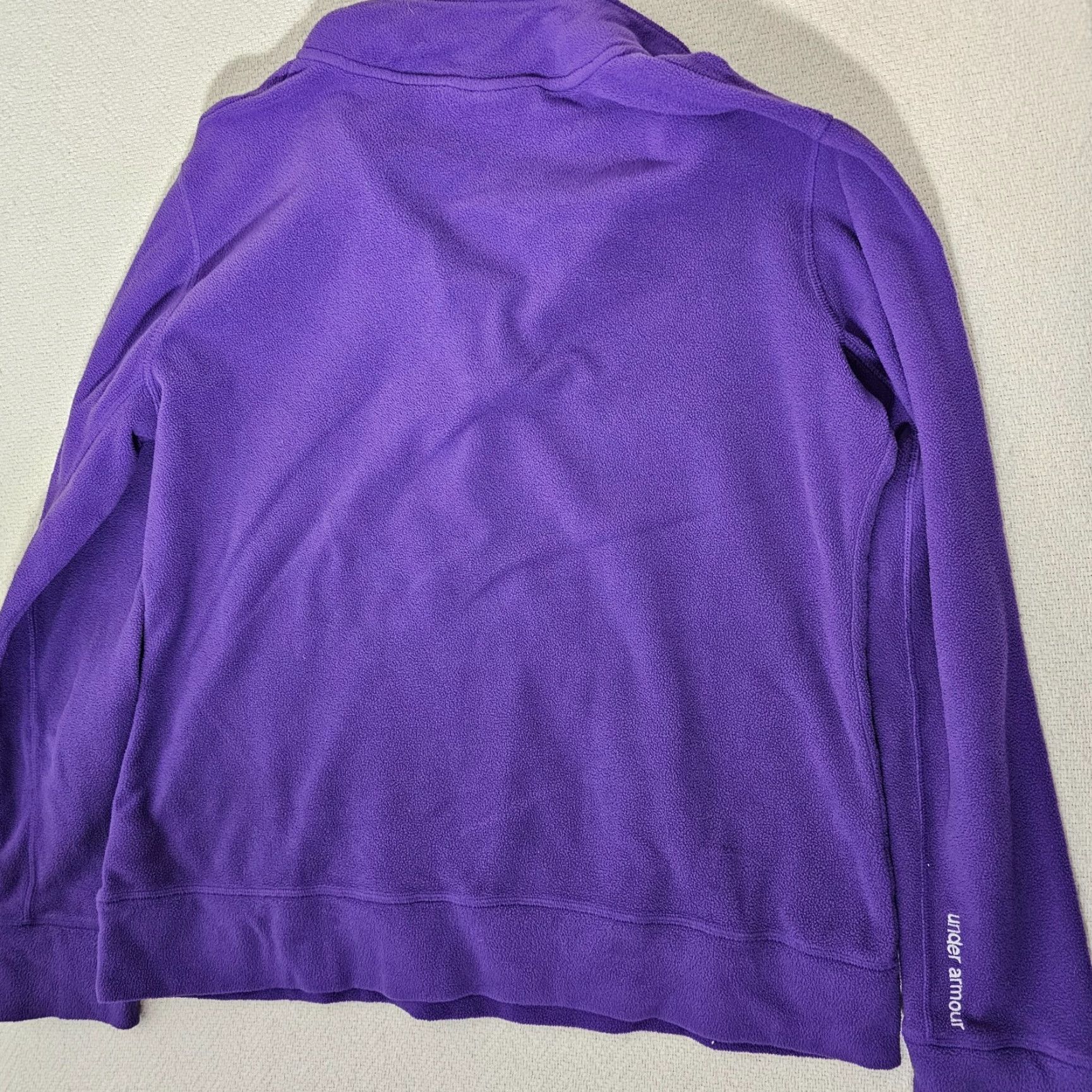 Under Armour Under Armour Pullover Womens L 1/4 Zip Purple Kangaroo Pocket Run Size L / US 10 / IT 46 - 7 Thumbnail