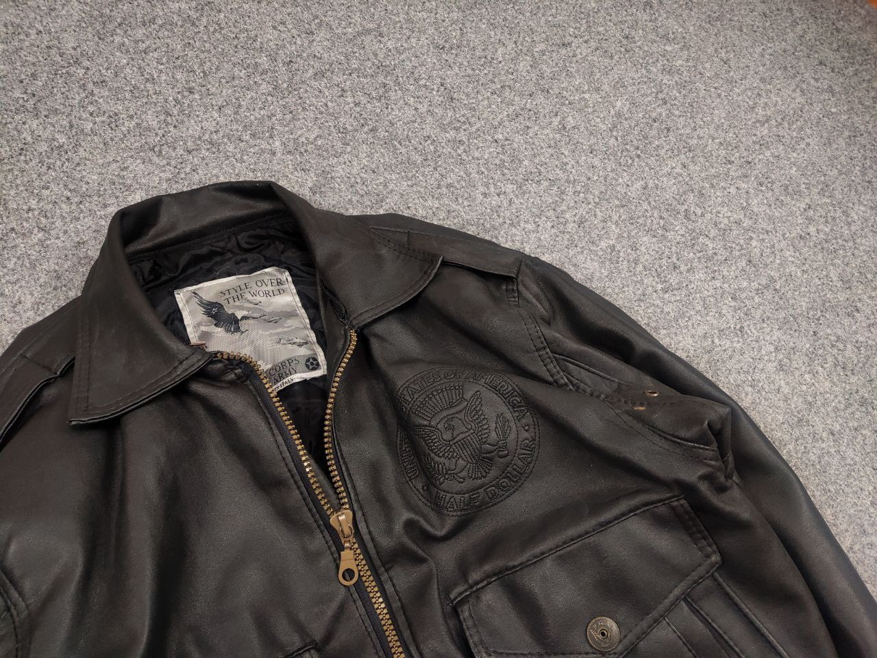 Vintage Vintage U.S Army Half Dollar Synthetic leather bomber jacket Size US M / EU 48-50 / 2 - 3 Thumbnail