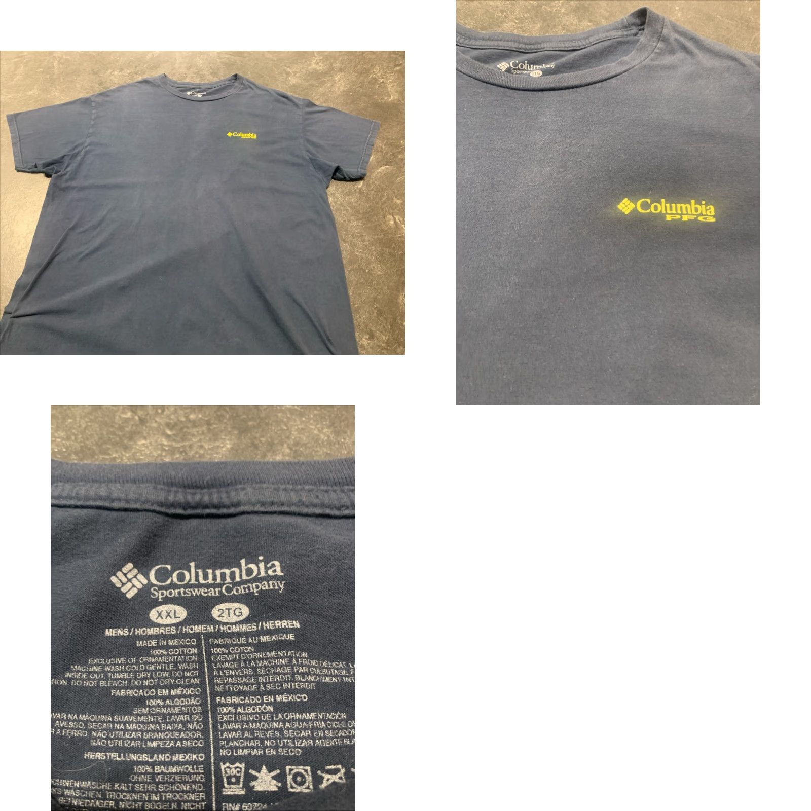 Vintage VINTAGE Columbia Men’s T-Shirt 2XL Short Sleeve Cotton Fish Navy Blue Adults Size US XXL / EU 58 / 5 - 8 Thumbnail