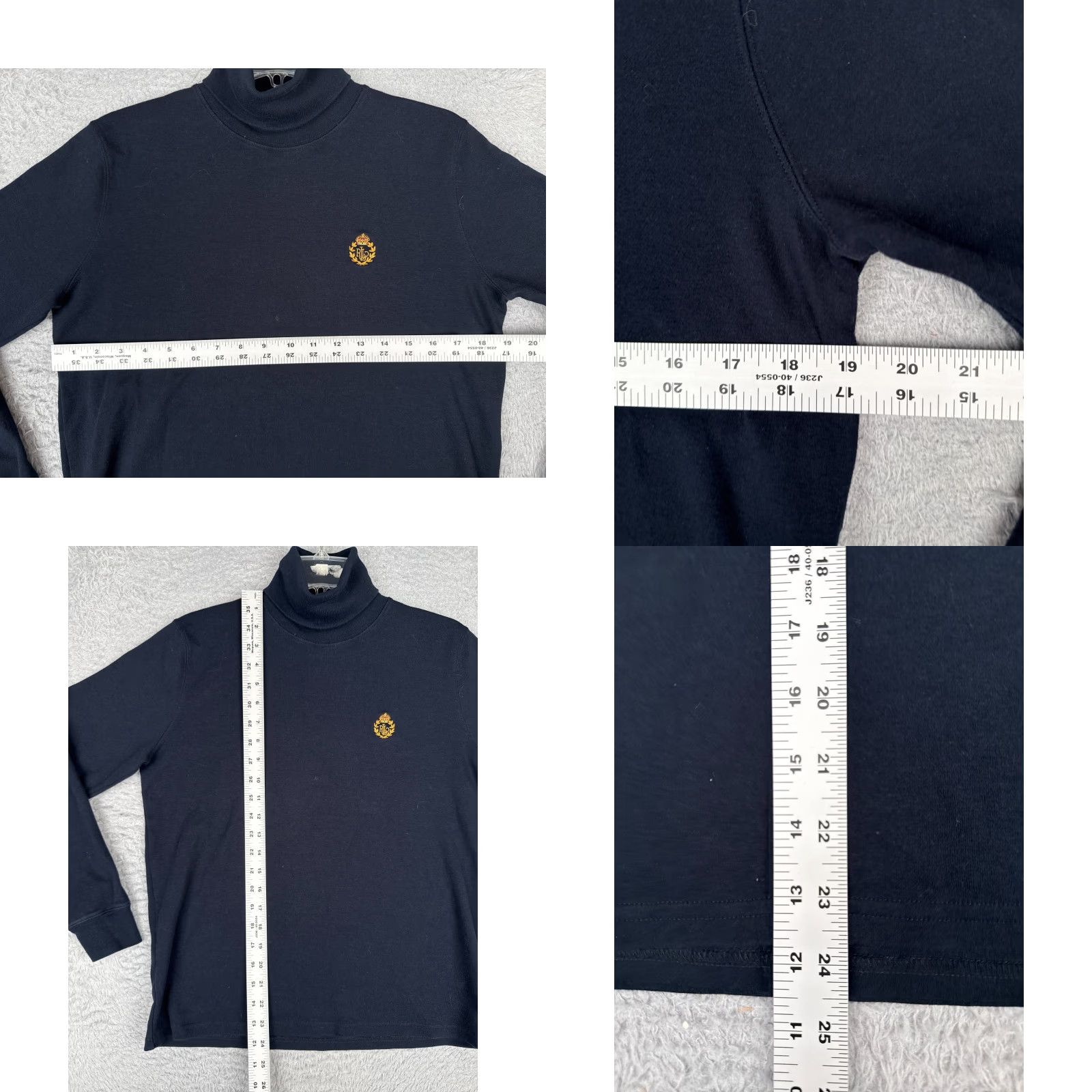 Ralph Lauren Lauren Ralph Lauren Shirt Women Medium Blue Long Sleeve Turtle Neck 100% Cotton Size M / US 6-8 / IT 42-44 - 8 Thumbnail