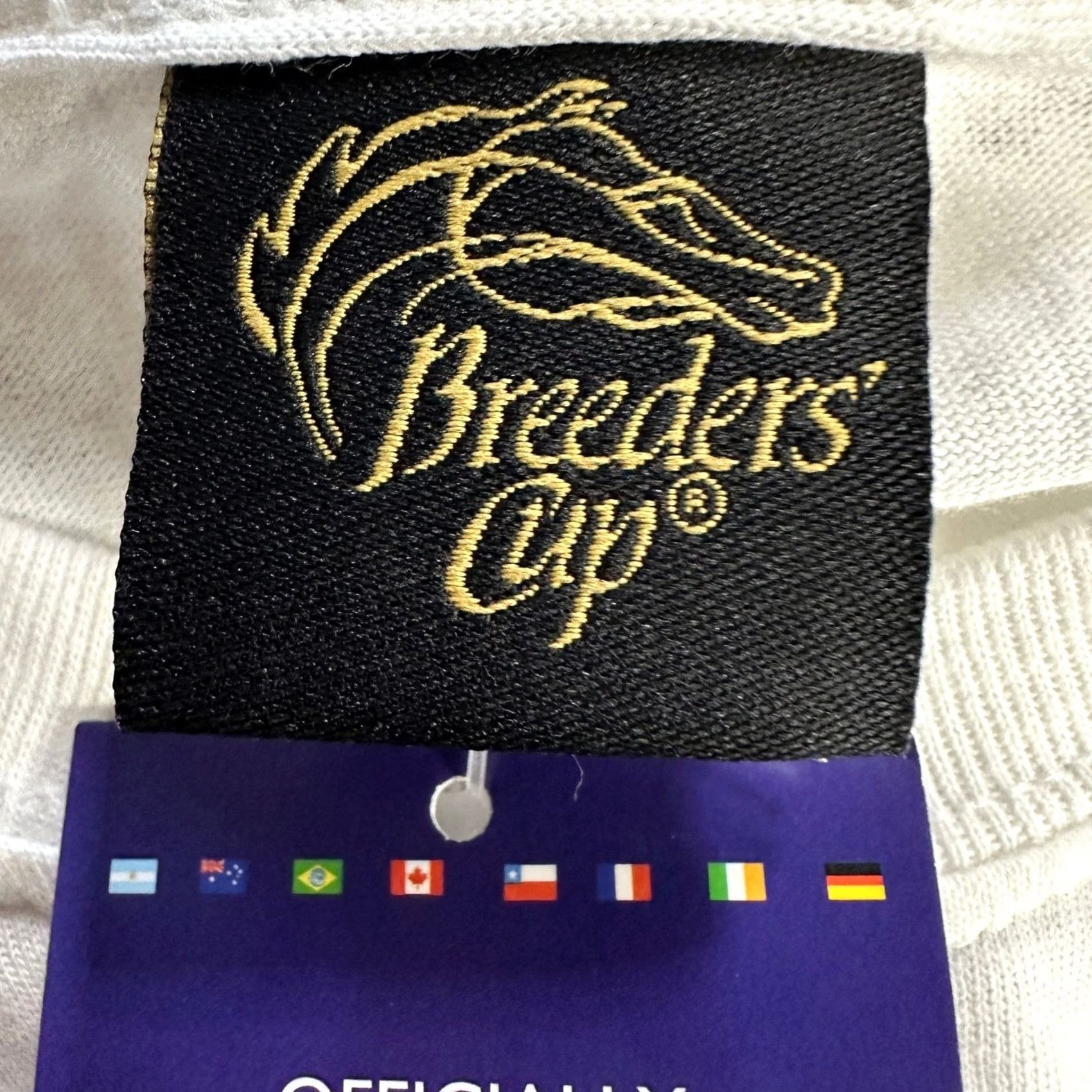 Vintage Breeders Cup T-Shirt Graphic Tee Womens Small White Short Sleeve Crewneck NEW Size S / US 4 / IT 40 - 4 Thumbnail