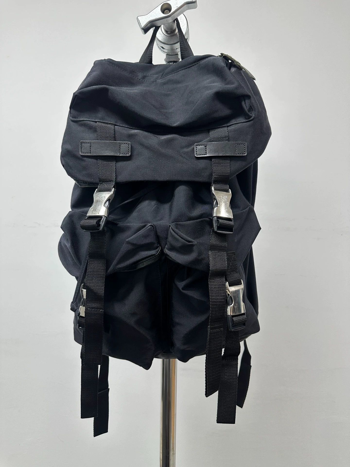 Yohji Yamamoto Yohji Yamamoto Pour Homme nylon leather panel backpack Size ONE SIZE - 1 Thumbnail