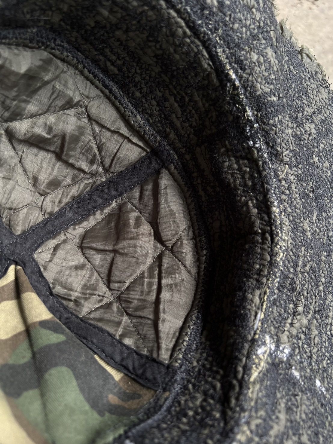 Other Camo Patchwork Bucket Hat Vintage Military Distressed Size ONE SIZE - 10 Thumbnail