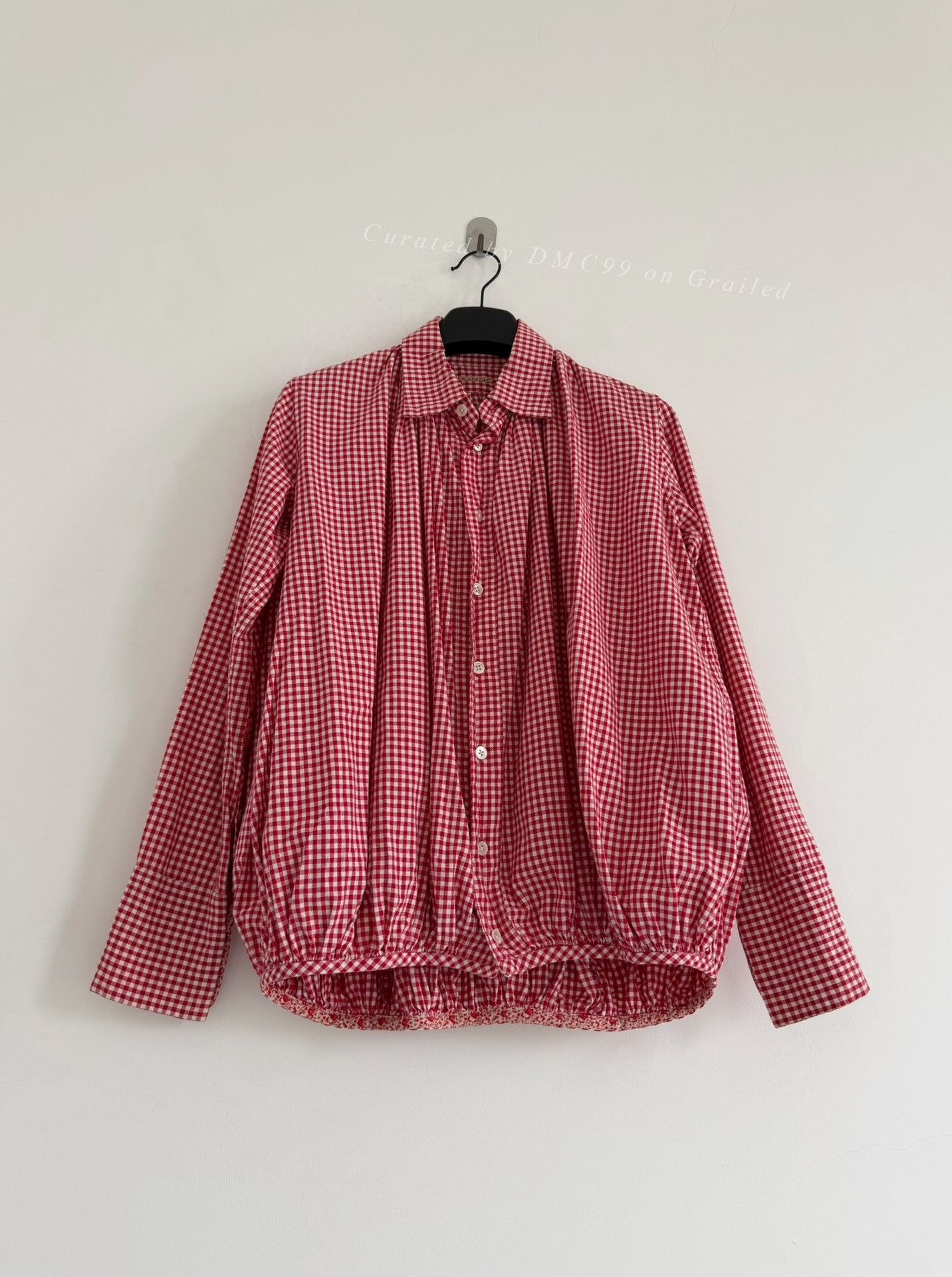 Kapital Kapital Red Check 3D Bubble Shirt Size XS / US 0-2 / IT 36-38 - 1 Thumbnail