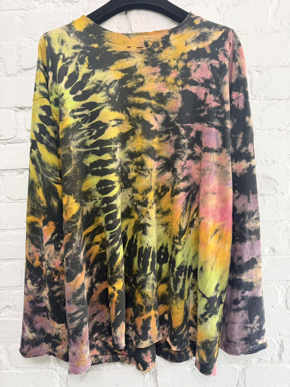 Vintage Vintage 90's Liquid Blue thrashed tie dye cut longsleeve Size US XL / EU 56 / 4 - 1 Thumbnail