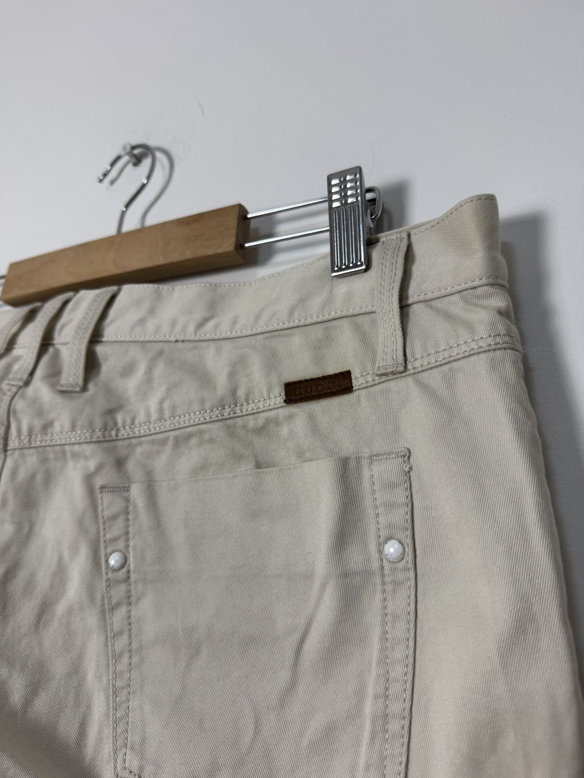Gucci AW09 cream pants luxury designer Made in Italy