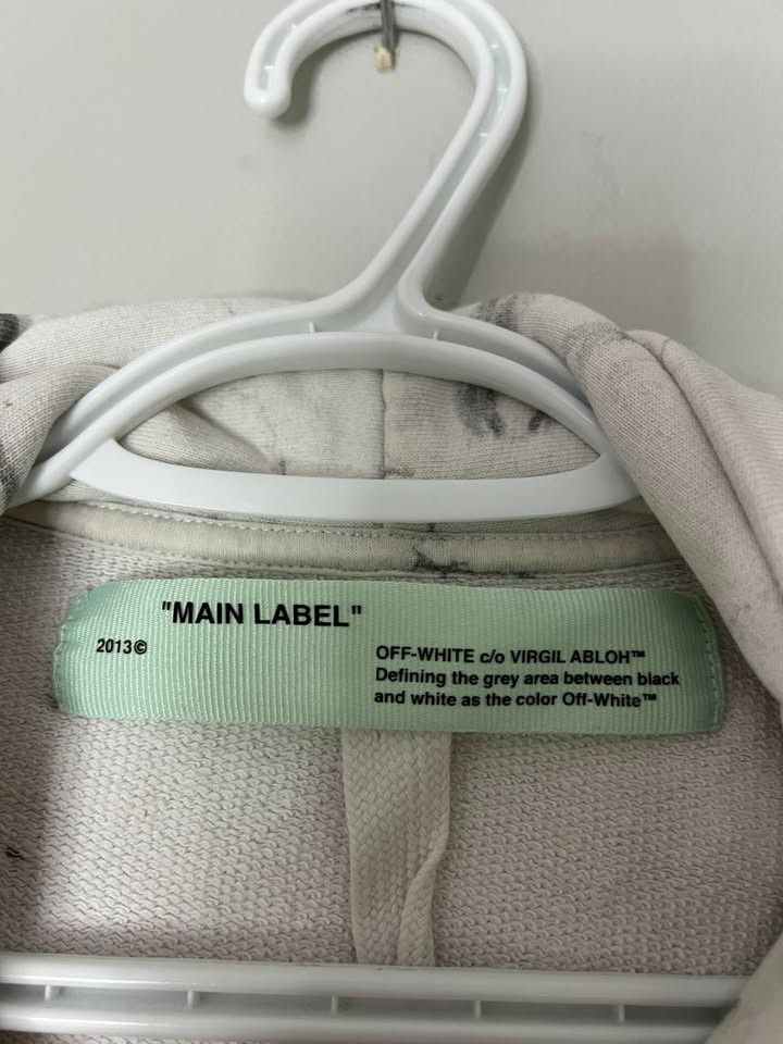 Off-White RARE Off-White Marble Hoodie - Virgil Abloh Size US XS / EU 42 / 0 - 5 Thumbnail