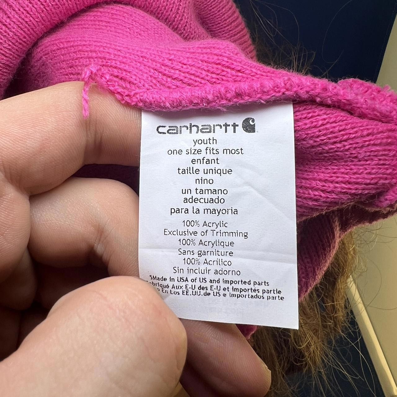 Carhartt Carhartt Youth Beanie - Bright Pink Knit Hat Size ONE SIZE - 4 Thumbnail