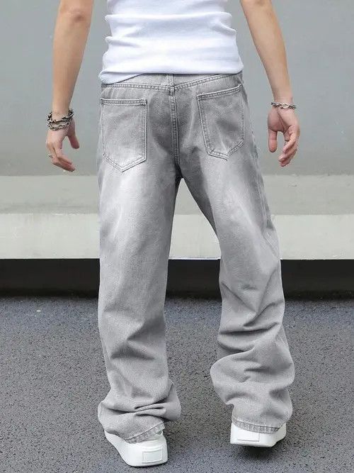 Jean × Vintage Washed Y2k Denim Jeans Skate fit Baggy Size US 34 / EU 50 - 2 Thumbnail