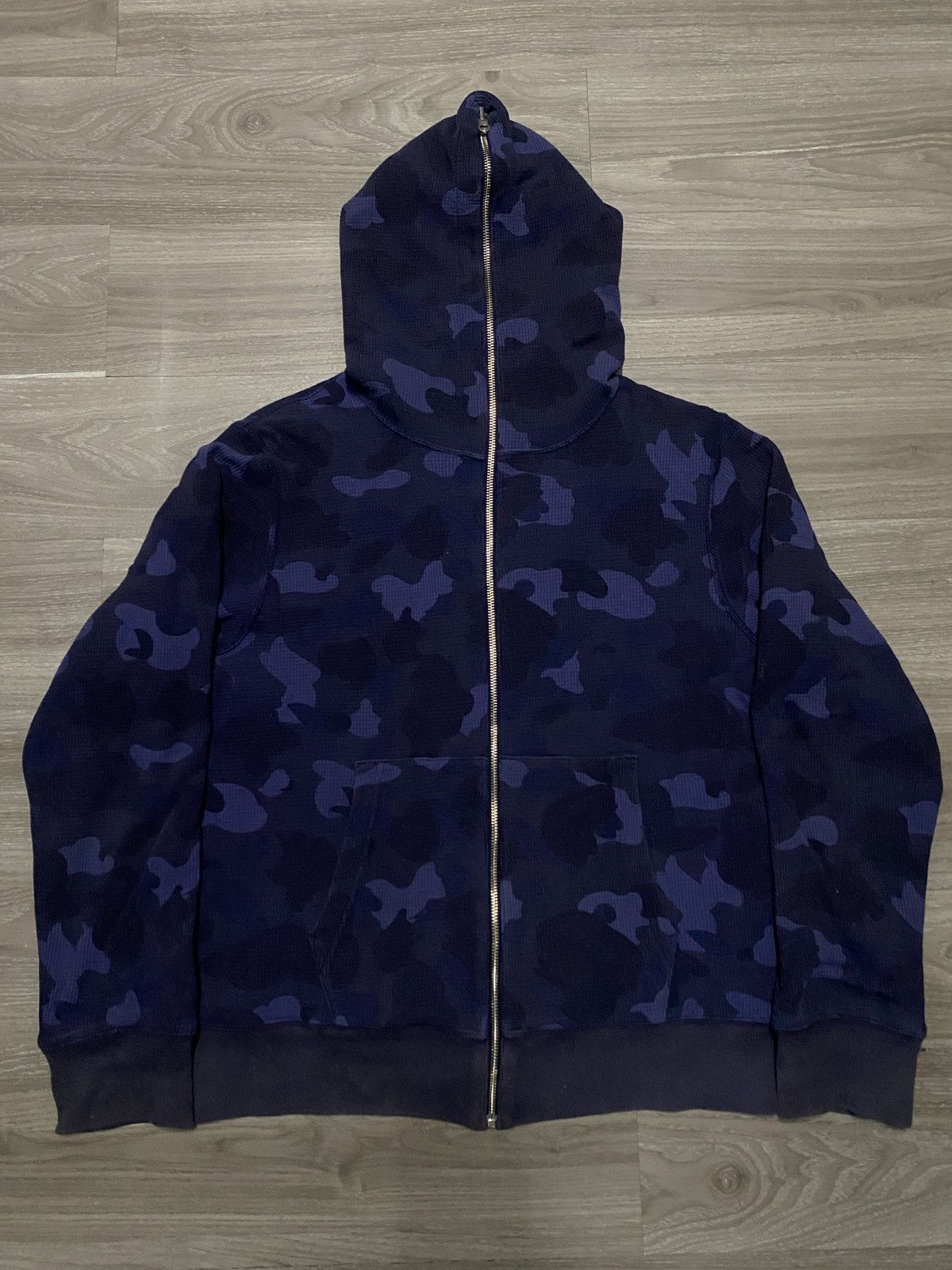 REVERSIBLE THERMAL BAPE FULL ZIP HOODIE POINT HEAD DEV OPS